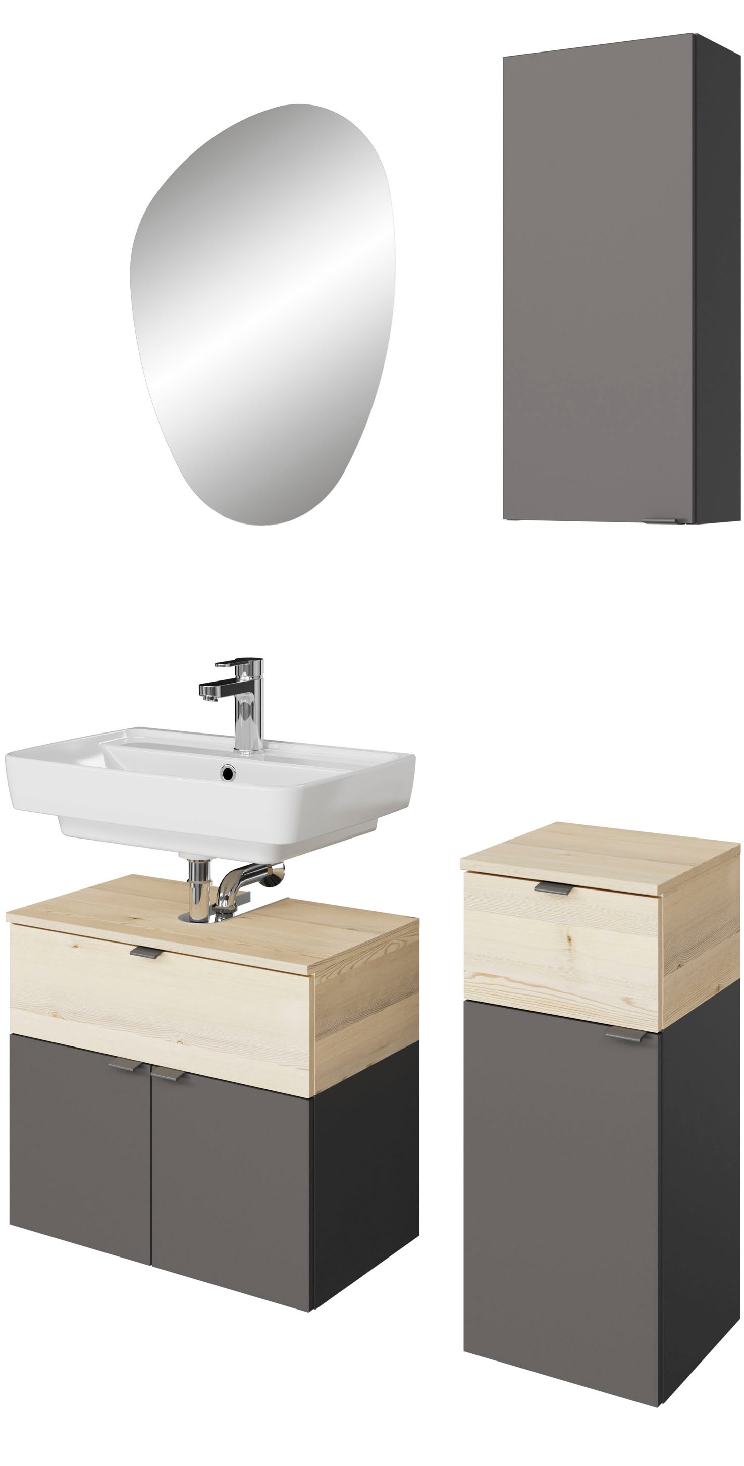 Saphir Badmöbel-Set »Quickset 394«, (Komplett-Set, 4 St.) günstig online kaufen