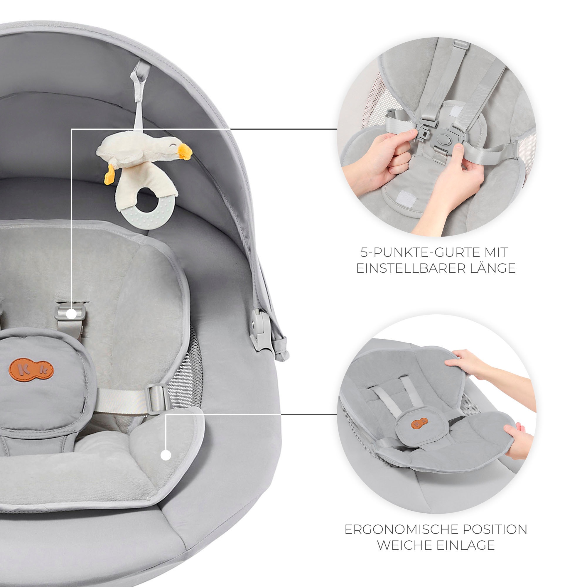 Kinderkraft Babywippe »TULSY« mit Soundeffekt