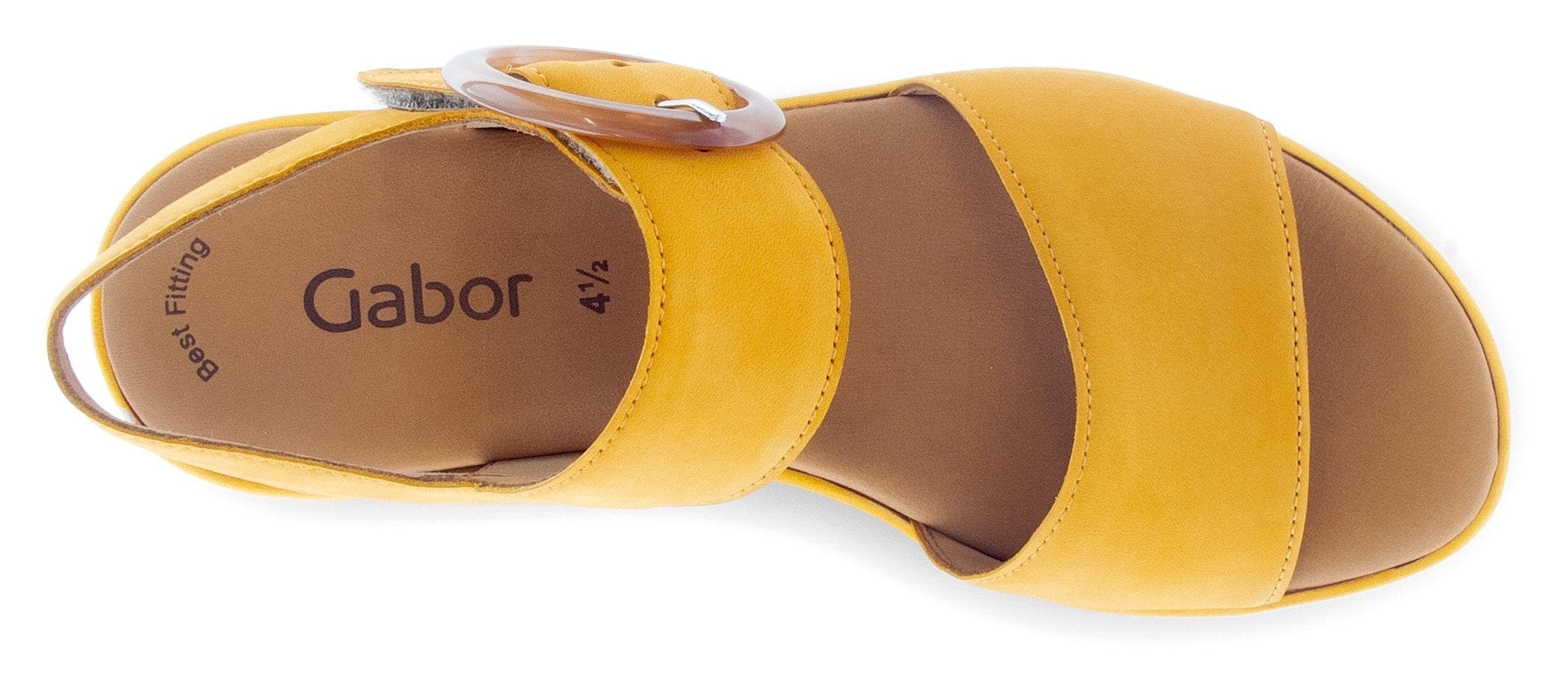 Gabor Keilsandalette  , Sommerschuh, Sandale, Keilabsatz, mit großer Zierschnalle