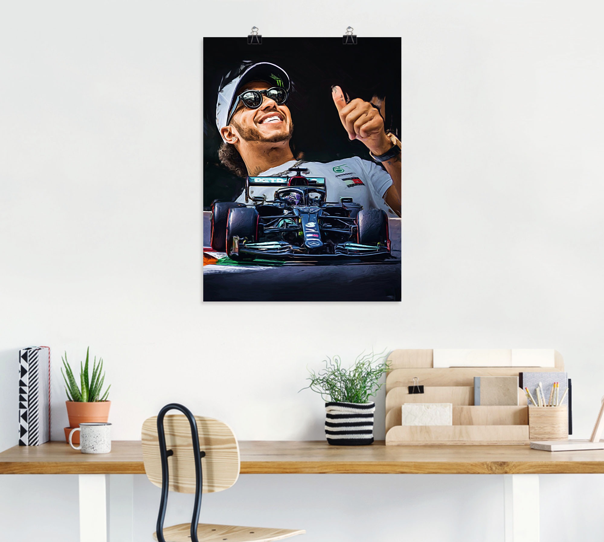 Artland Wandbild »Sir Lewis Hamilton alias LH44«, Auto, (1 St.), als Alubil günstig online kaufen