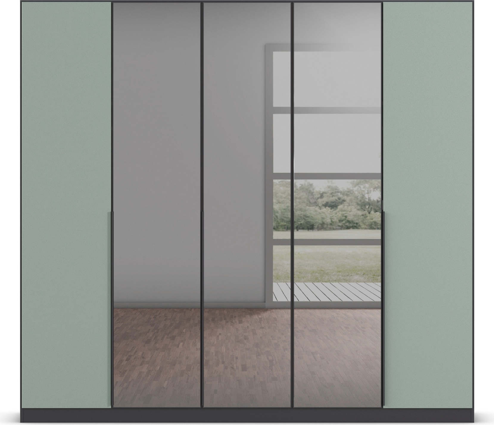 INOSIGN BY RAUCH Drehtürenschrank »Ferris Schrank Breite 2,10m BESTSELLER Schlafzimmerschrank«, Kleiderschrank mit Spiegel in den Ausführungen BASIC/CLASSIC/PREMIUM