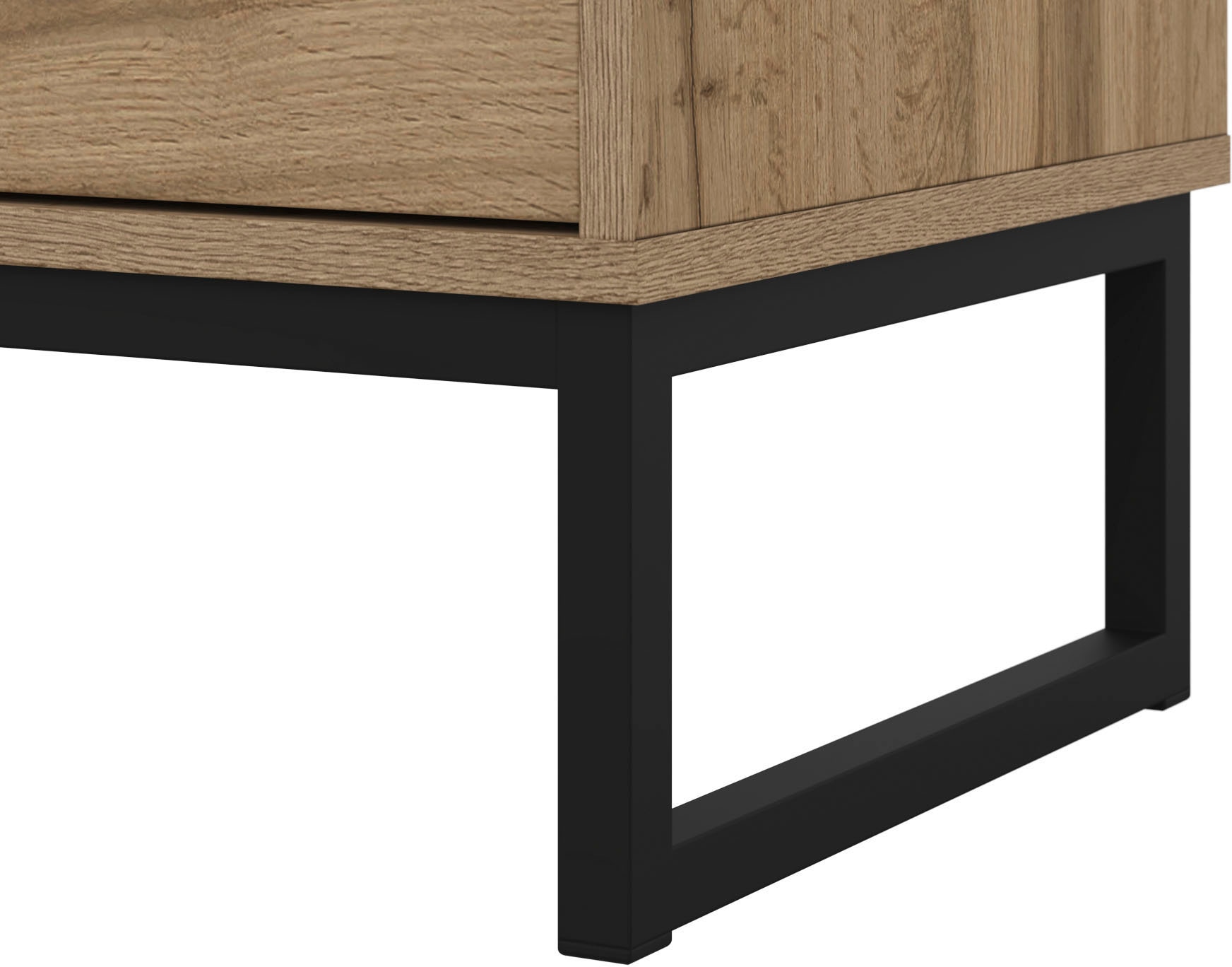 OTTO home Lowboard »Loft, Breite 208,5 cm, TV-Board mit 4 Klappen, Metallkufen« TV-Kommode mit viel Stauraum, push-to-open-Funktion