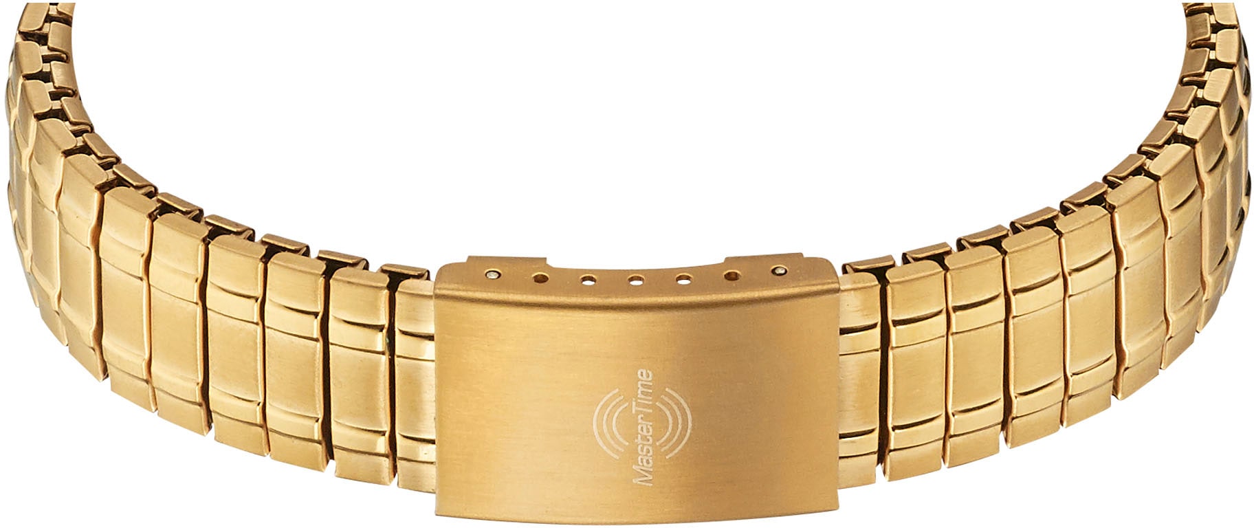 MASTER TIME Funkuhr »Basic«, Armbanduhr, Quarzuhr, Damen, Datum, Leuchtzeiger, Flexband, Zugband