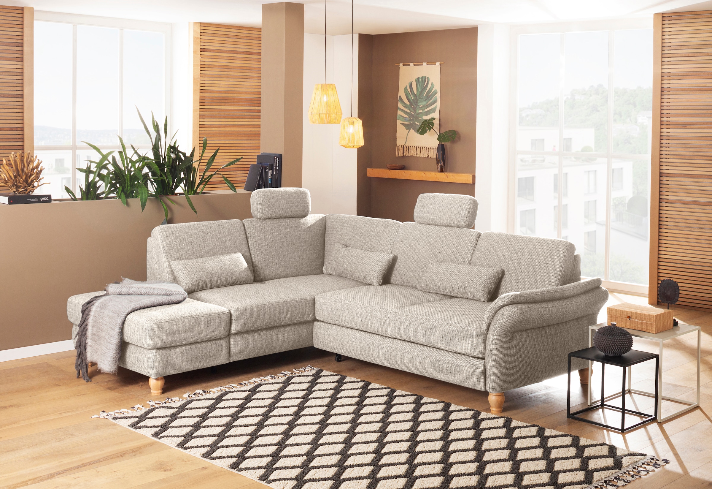 Home affaire Ecksofa »Palace L-Form« incl. Sitztiefenverstellung, wahlweise günstig online kaufen