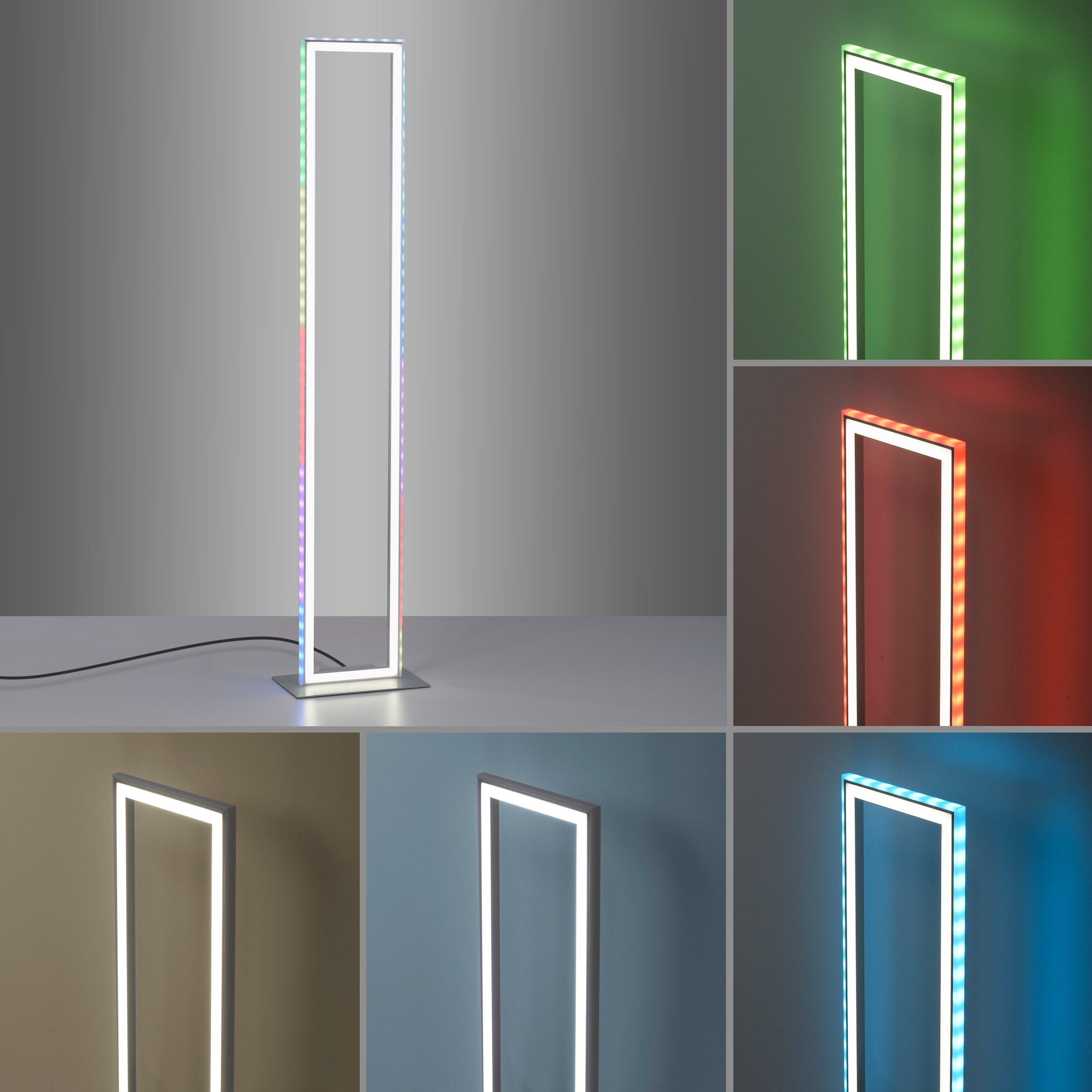 Berühmte Luxusmarke JUST LIGHT Stehlampe kaufen über online Fernbedienung, LED, flammig-flammig, inkl.,Schalter RGB-Rainbow, CCT Infrarot »FELIX60«, 2 