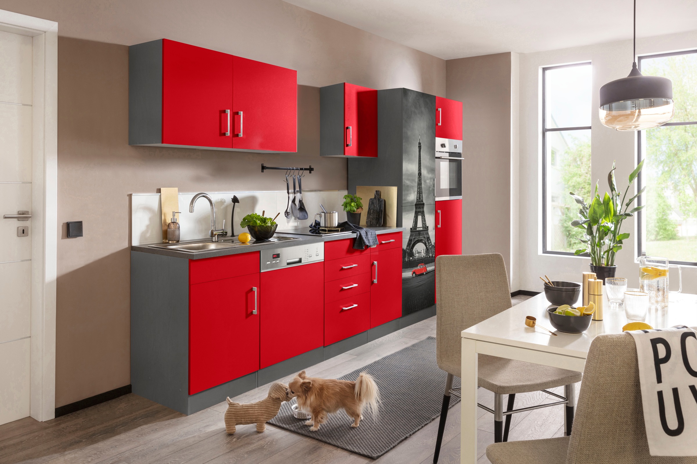 KOCHSTATION Küchenzeile »KS-Paris – Küchen mit einzigartigen Fotomotiven au günstig online kaufen