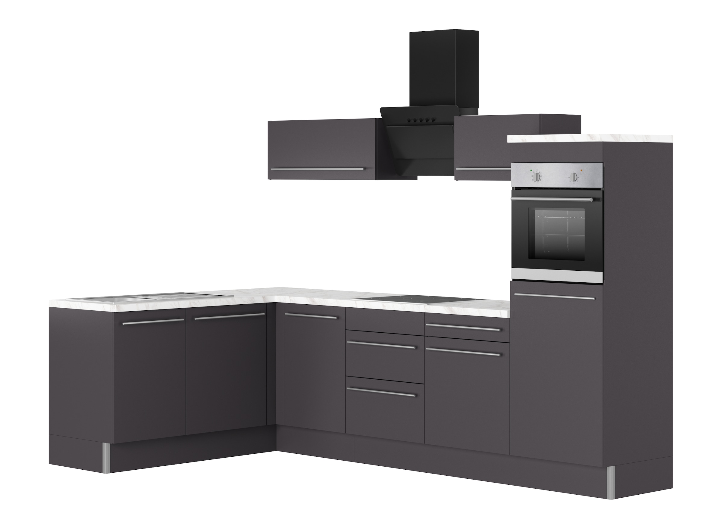 KOCHSTATION Küche »KS-Bern2« Stellmaße 295 x 175 cm, wahlweise mit E-Geräte günstig online kaufen