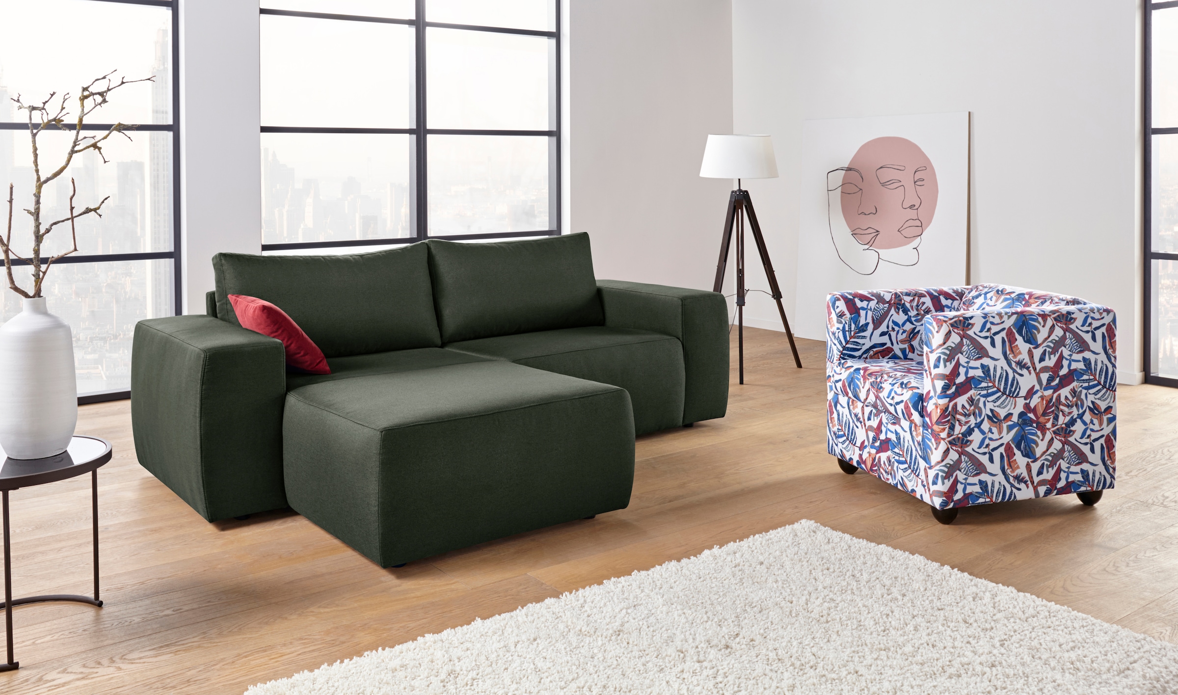 LOOKS by Wolfgang Joop Ecksofa »LooksII L-Form« geradlinig und komfortabel