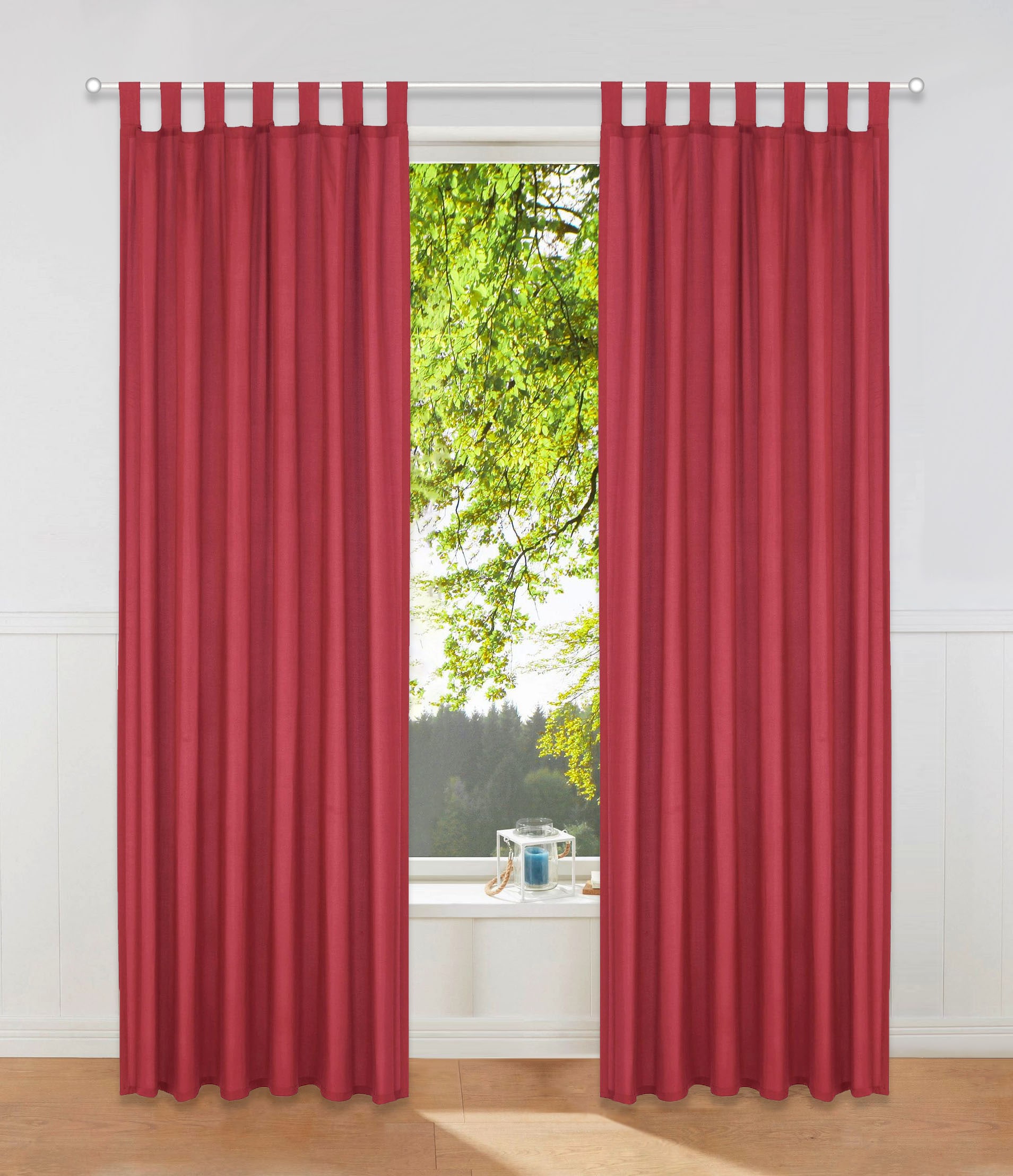 my home Vorhang »Raja« Schlaufen 2 Stk. tlg. 2er-Set, Bestseller, einfarbig günstig online kaufen