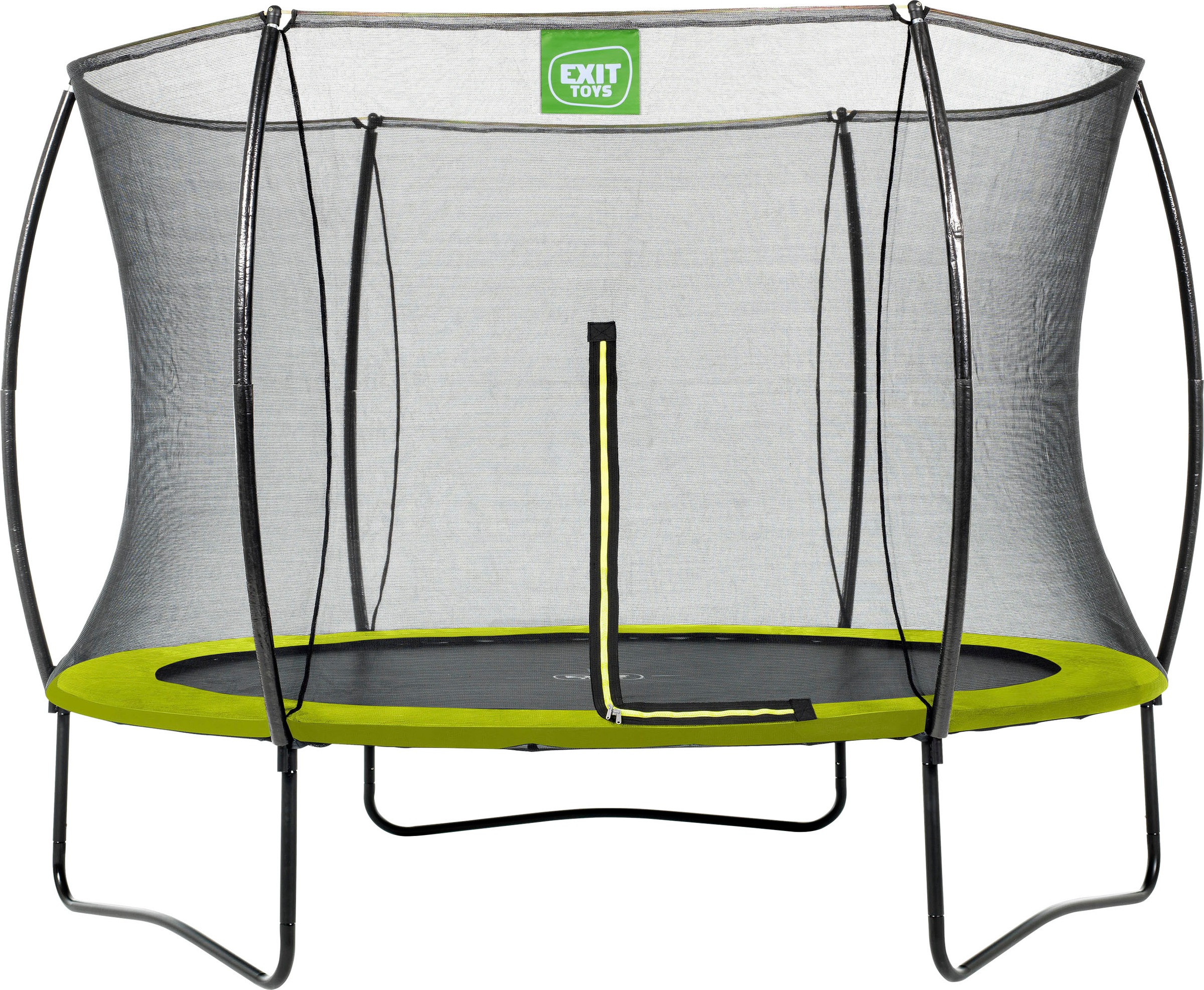 EXIT Gartentrampolin »Silhouette« Ø 244 cm mit Sicherheitsnetz grün Ø 244cm