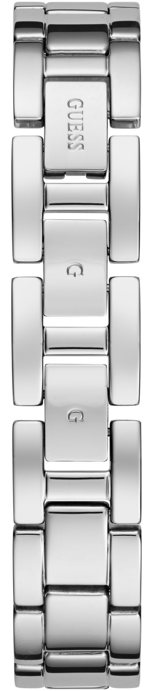 Guess Quarzuhr »SERENA«, (Set, 2 tlg., mit Wechselarmband aus Silikon), Armbanduhr, Damenuhr, Edelstahlarmband, Geschenkidee