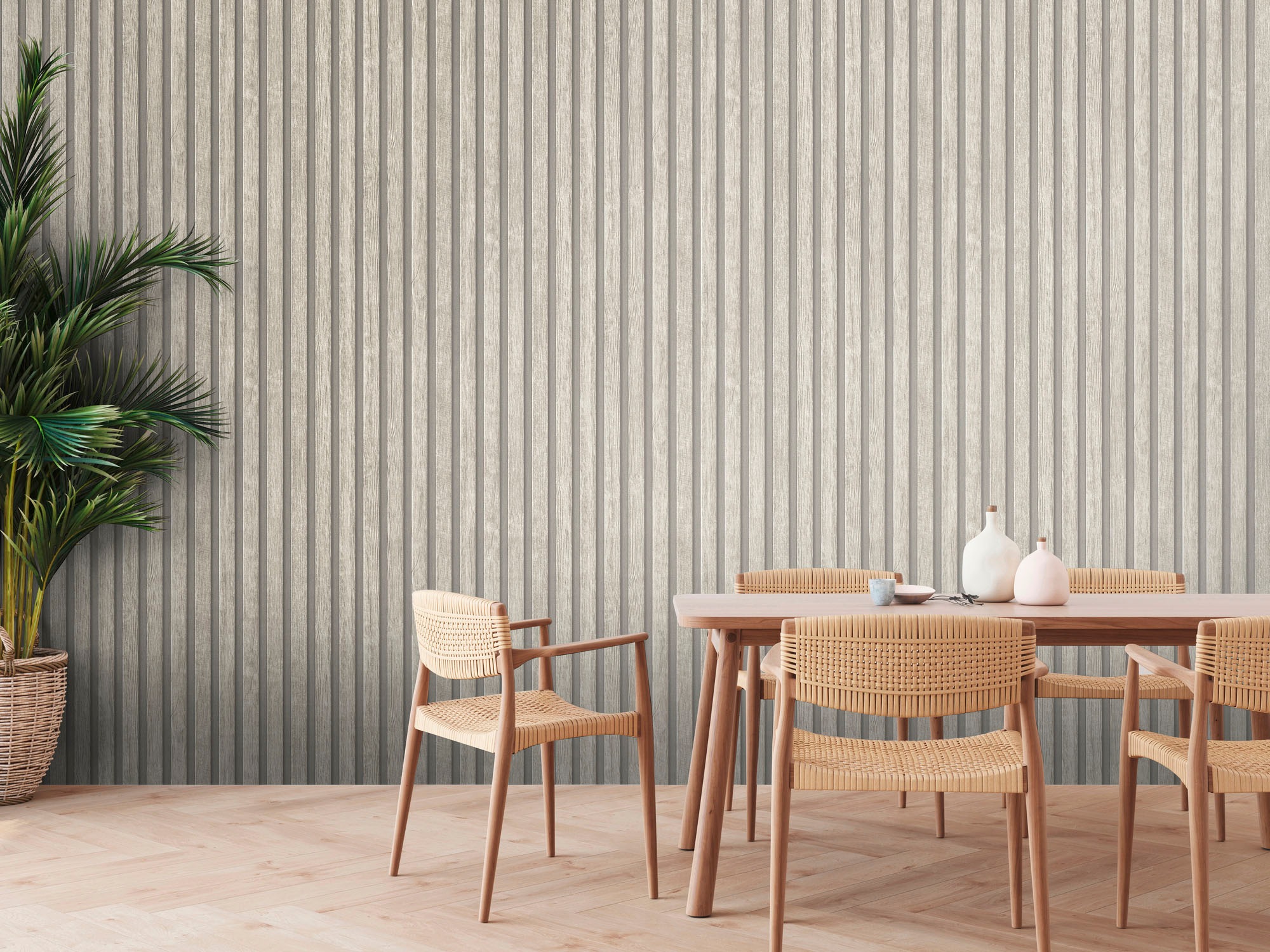 A.S. Création Vliestapete »PrintWalls II Skandinavische Holzpaneele«, matt-gemustert-neutral, Holzoptik Vlies Vlies Wand Tapeten Wohnzimmer Schlafzimmer Küche Optik