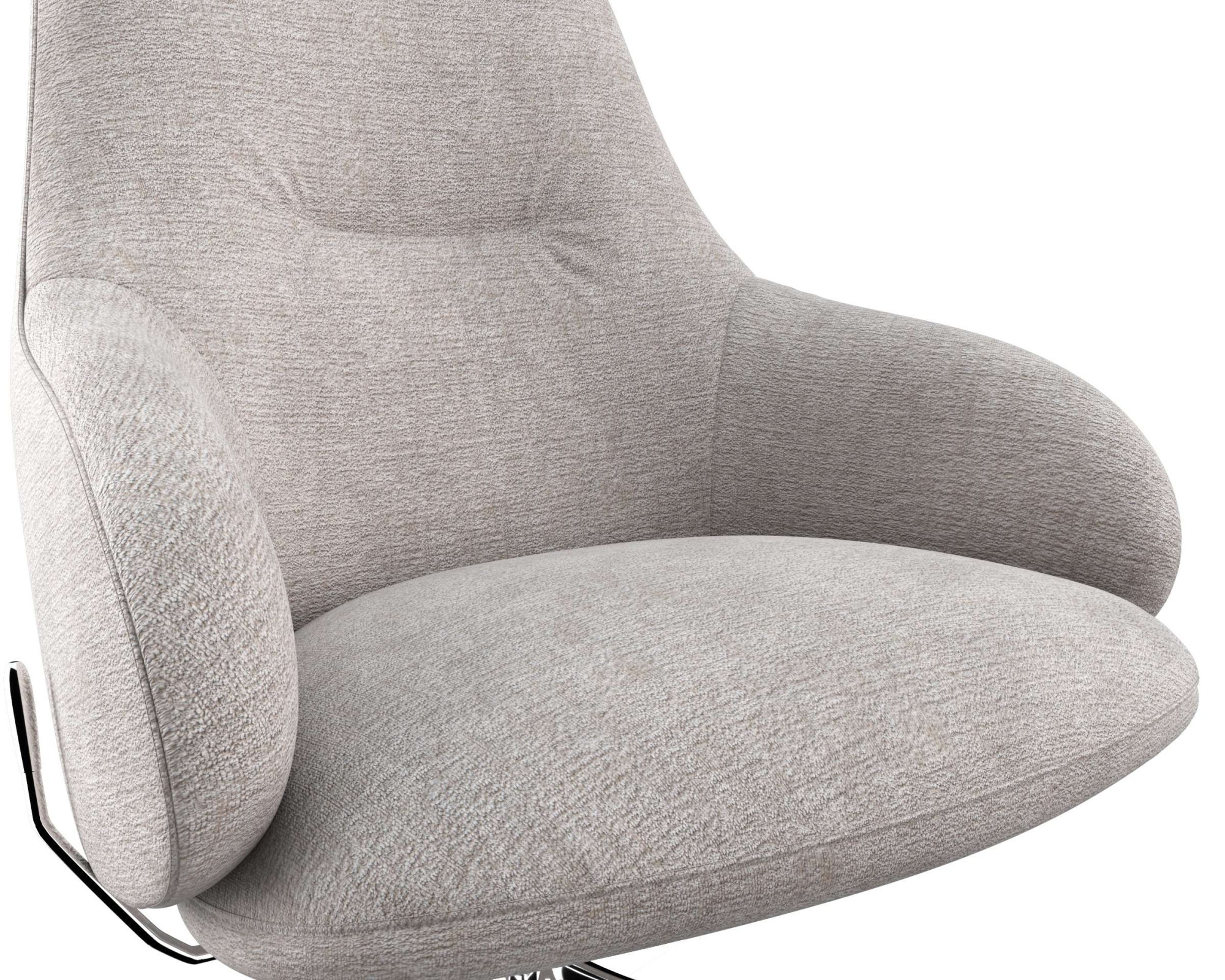 FLEXLUX Drehsessel »Falcone, Drehbarer Fernsehsessel, Entspannung, Hoher Komfort, Scandi«, Mit Liegefunktion, Gepolstert mit Stoffbezug, Robuster Aluminiumfuß