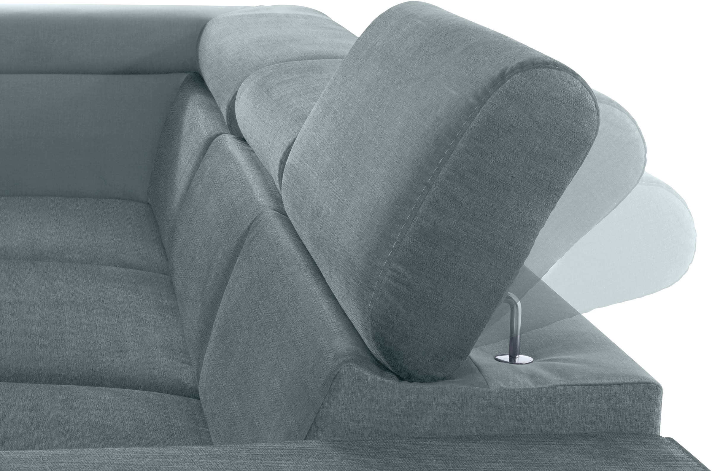 COTTA Ecksofa »Morven L-Form mit Kopfteilverstellung«, wahlweise mit Bettfunktion, Bettkasten & Wireless-Charger