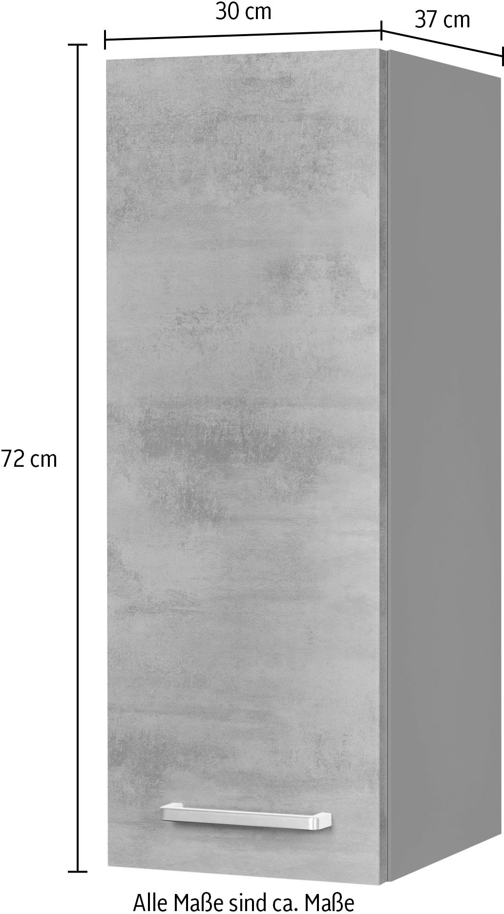 nobilia® Hängeschrank »"Riva", Ausrichtung wählbar, vormontiert,«, in drei Breiten: 30, 40 und 60 cm, mit Soft-Close-Funktion
