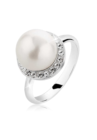 Nenalina Perlenring »Muschelkern-Perle Kristalle 925 Silber« kaufen