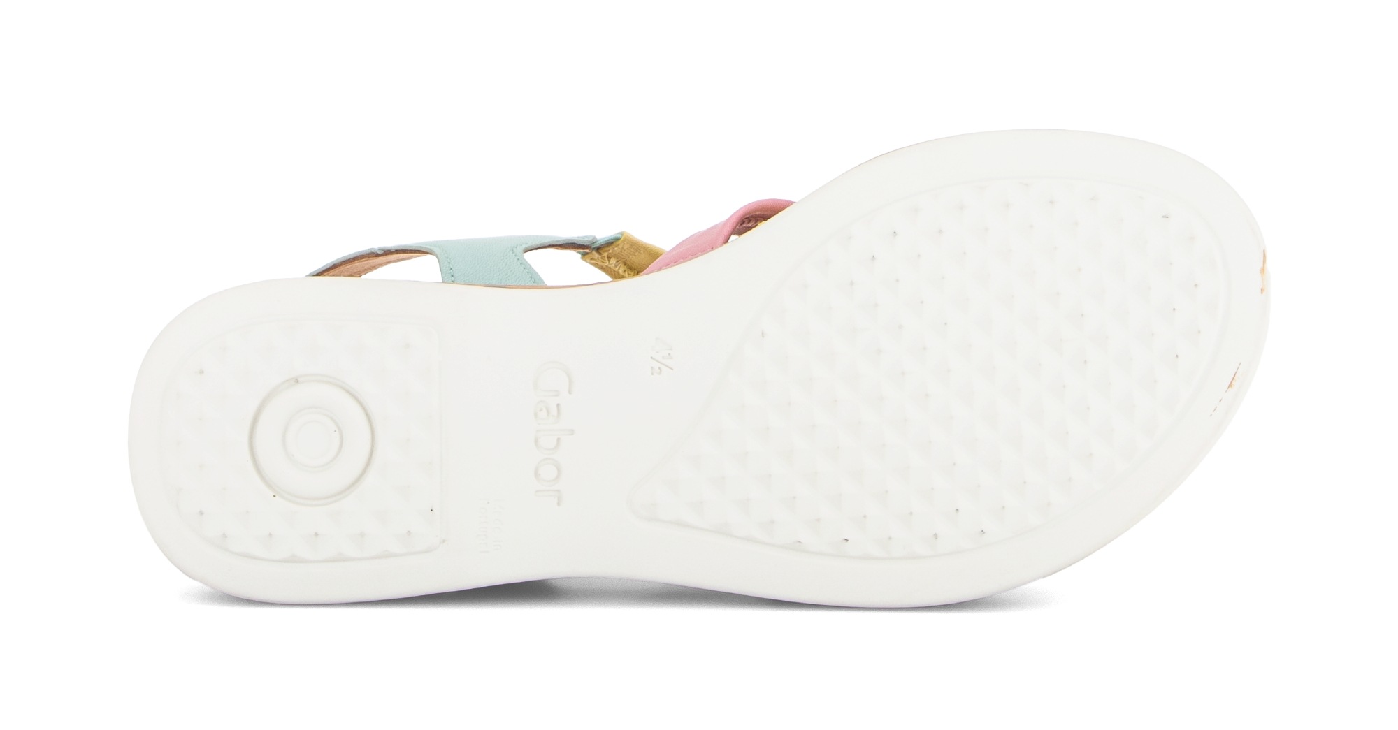 Gabor Riemchensandale »Rhodos«  Sandalette, Sommerschuh im Kontrast-Look, G-Weite