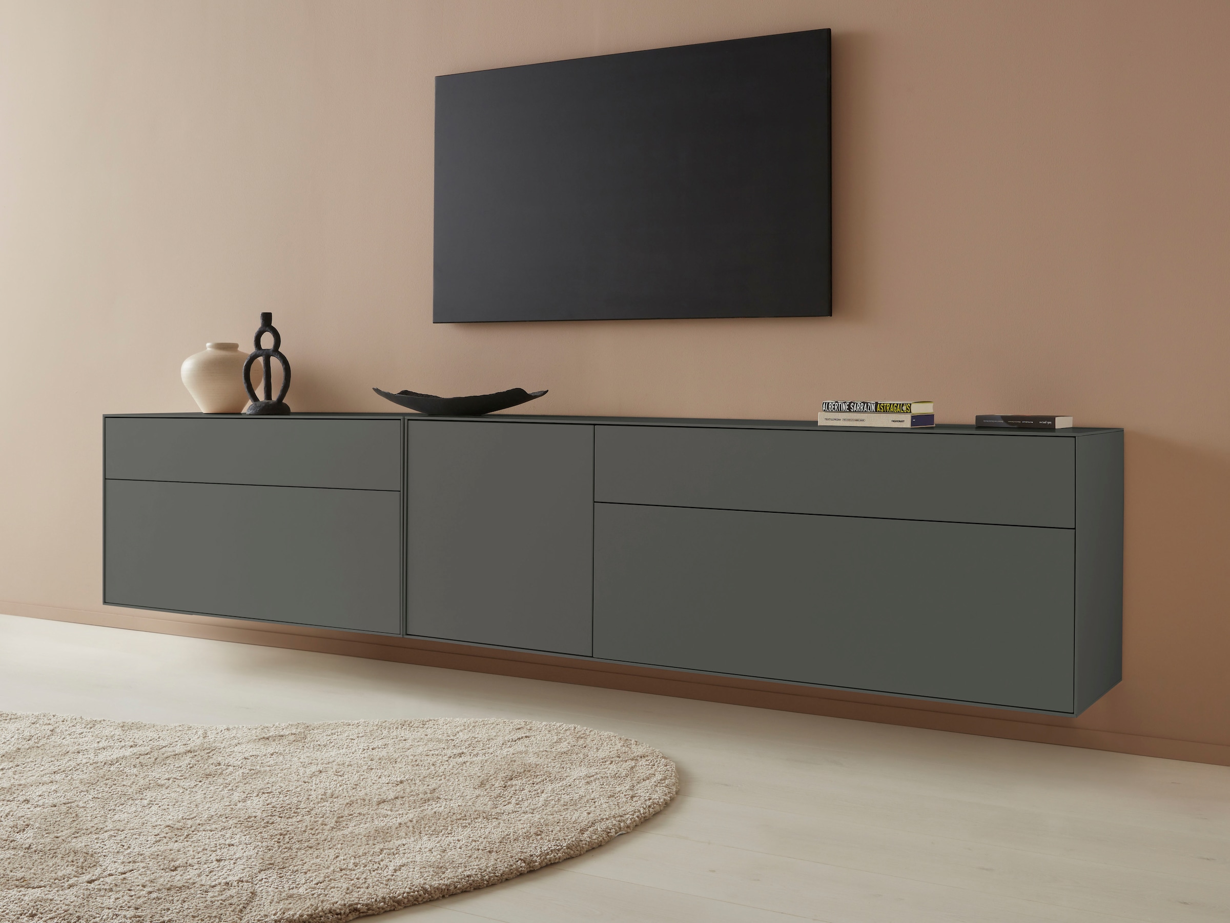LeGer Home by Lena Gercke Lowboard »Essentials«, Breite: 112 cm, MDF lackiert, Push-to-open-Funktion