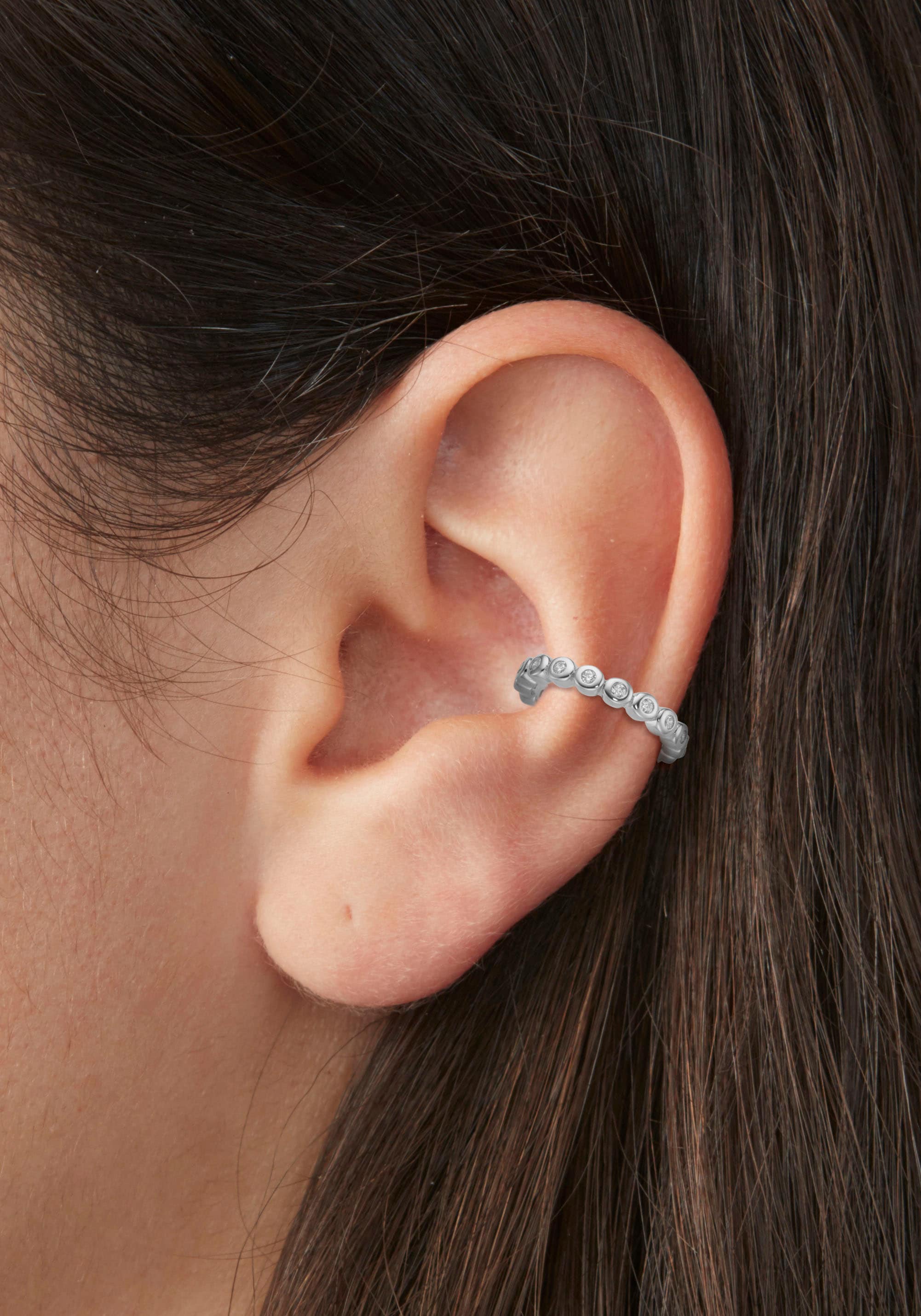 Firetti Ohrklemme »Schmuck Geschenk Silber 925 Ear Cuff«, mit Zirkonia (synth.)