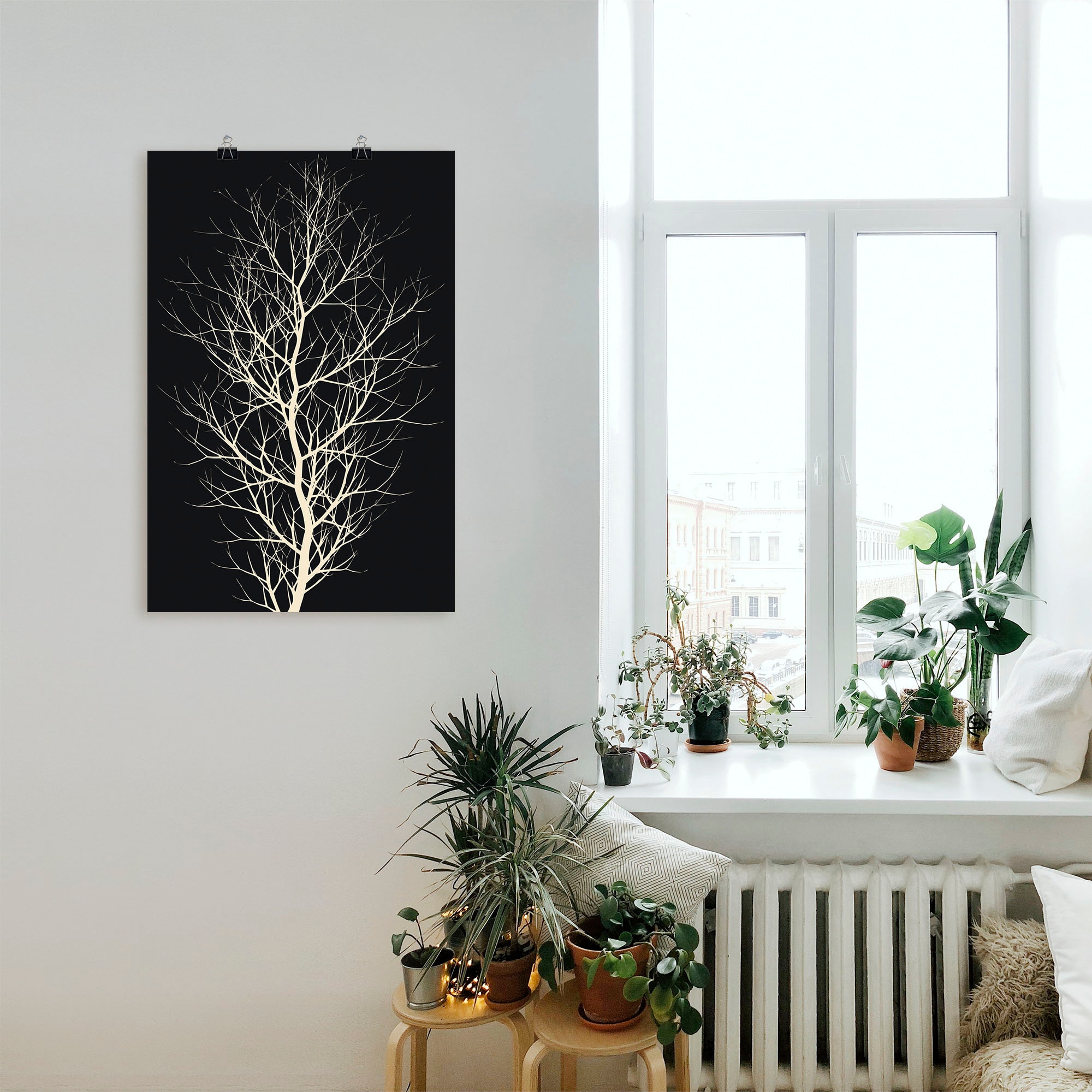 Artland Poster »Der schwarze Baum«, Baumbilder, (1 St.), als Alubild, Leinwandbild, Wandaufkleber oder Poster in versch. Größen