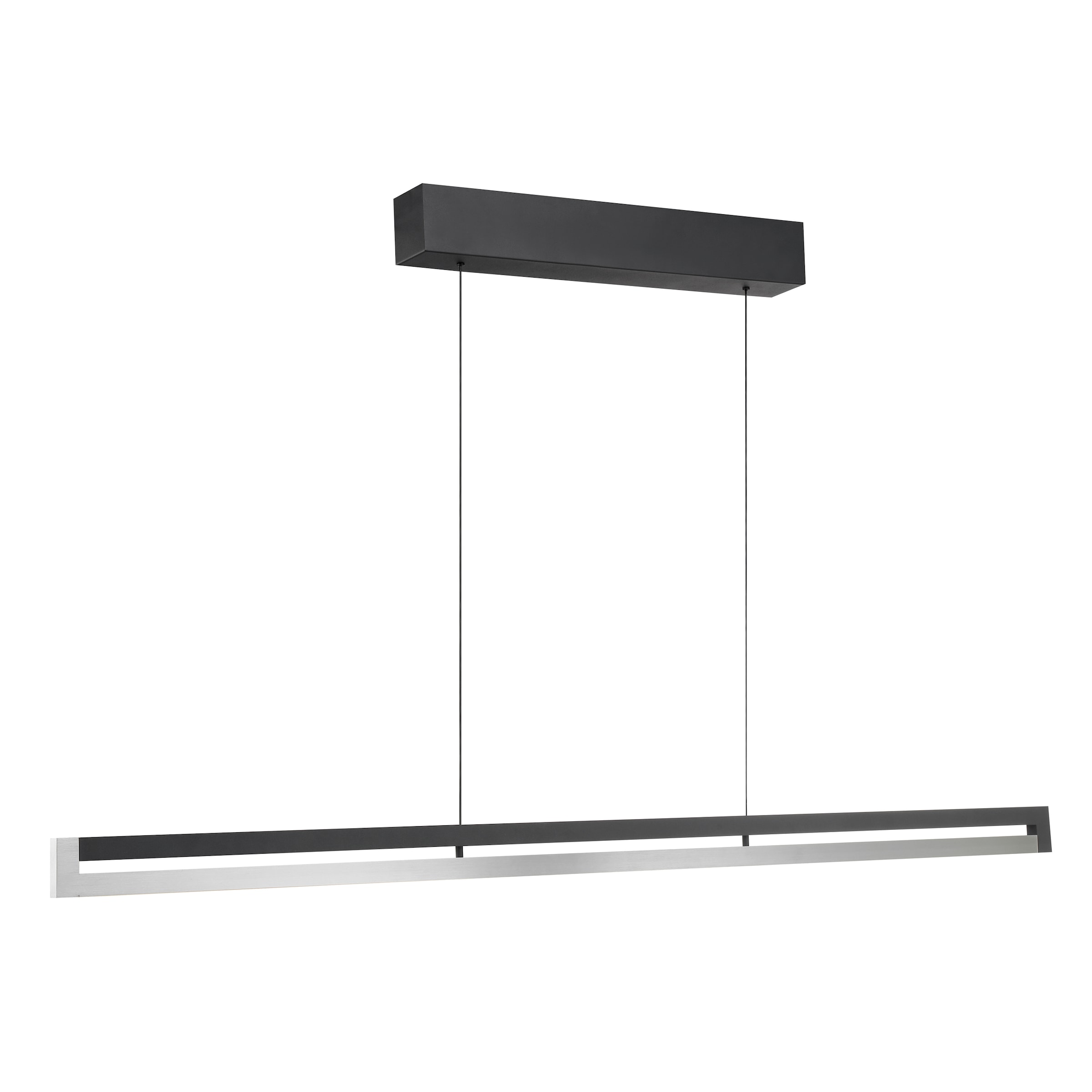 lumiCouture LED Pendelleuchte »Pulse« LED-Modul 1 Stk. Warmweiß 122 x 7 x 180 cm, 4400 lm, 2700K, dimmbar, Aluminium gebürstet/schwarz