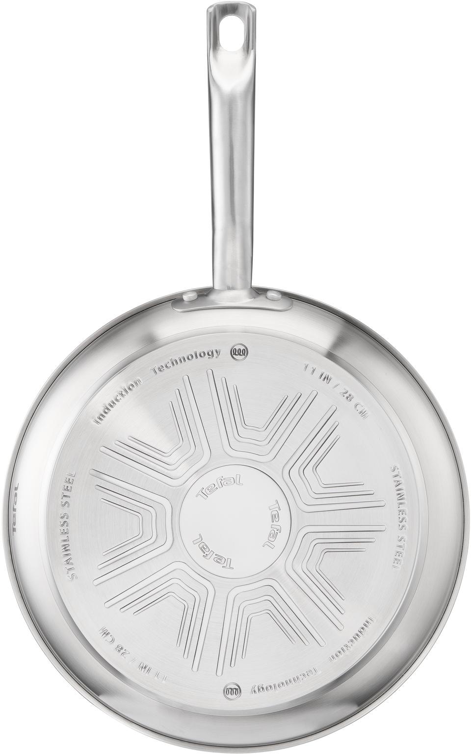 Tefal Bratpfanne »Virtuoso«, Edelstahl, (1 tlg.), Edelstahl, Antihaftversiegelung, Thermo-Spot, alle Herdarten,Induktion