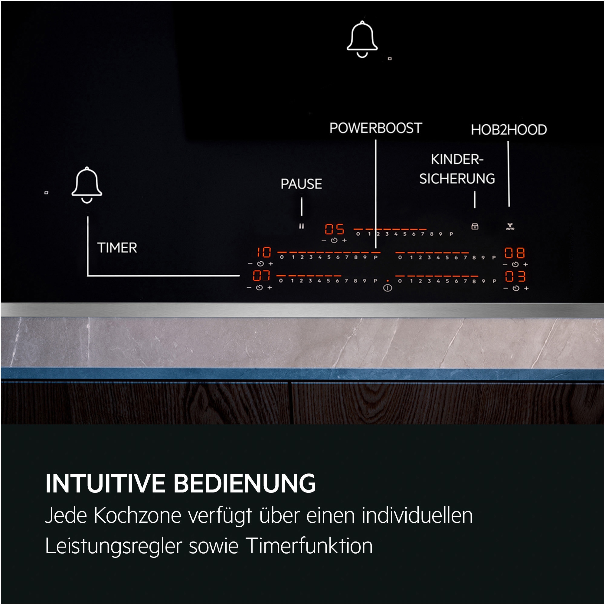 AEG Induktions-Kochfeld »TK85IM0FRB«, mit Bridge-Funktion