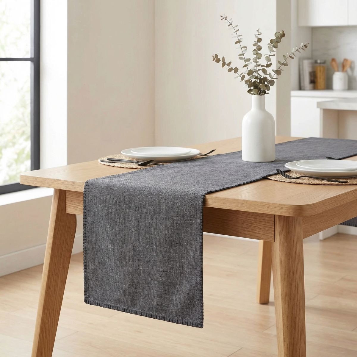 Home affaire Tischläufer »Tischläufer grau 45x150cm«