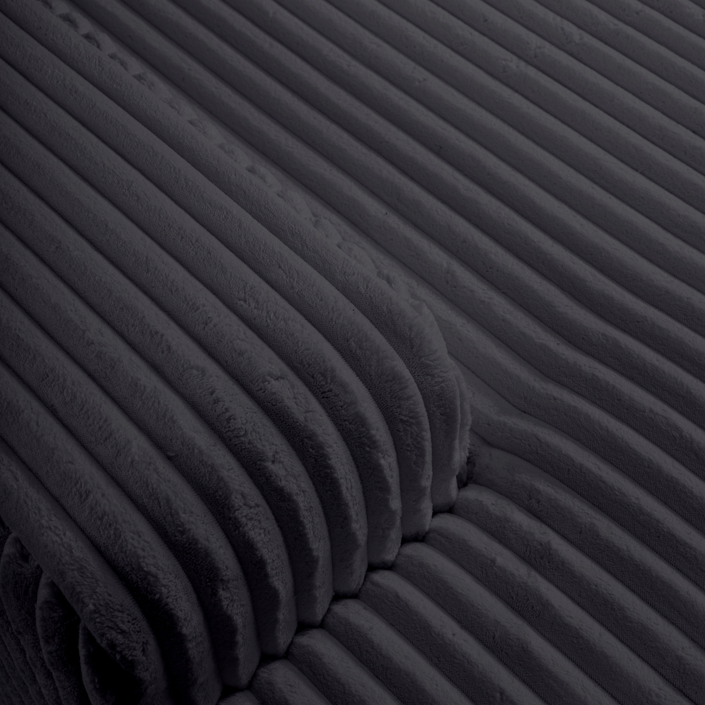 WERK2 Wohnlandschaft »Rotterdam-U, U-Form, in kuschelweichem Cord oder Breitcord«, Design Sofa mit Schlaffunktion & Bettkasten, Breitcord, Schwarz