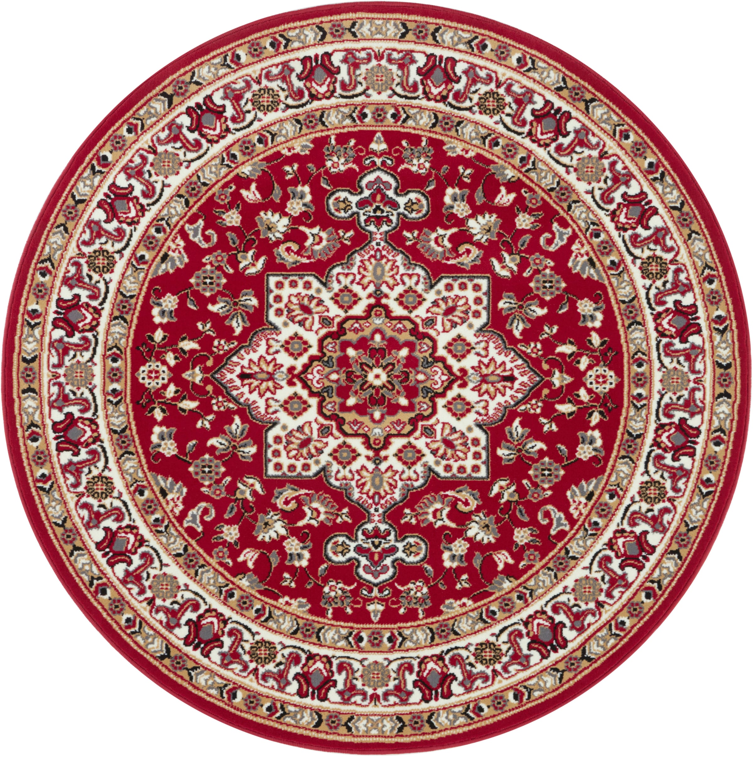HANSE Home Teppich »Parun Täbriz«, rund, 9 mm Höhe, Kurzflor, Orient, Teppich, Vintage, Esszimmer, Wohnzimmer, Flur