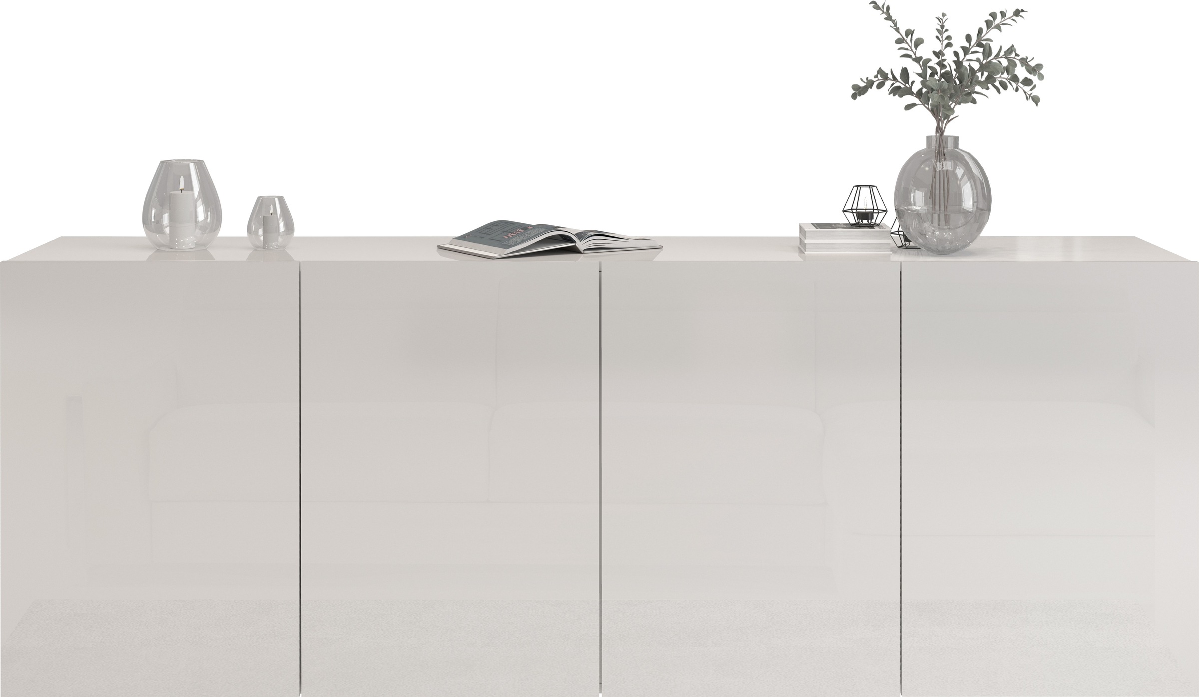 INOSIGN Sideboard »Egypt, Kommode, Schrank, Kredenz, grifflos« 4 Türen, Fro günstig online kaufen