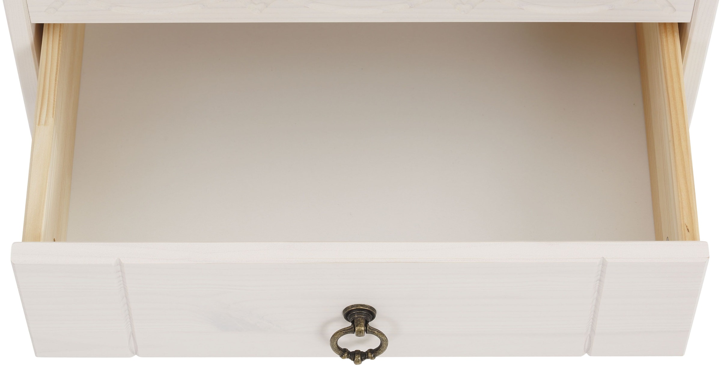Home affaire Nachtkommode »Indra«, Nachttisch mit dekorativen Fräsungen, Breite: 50 cm