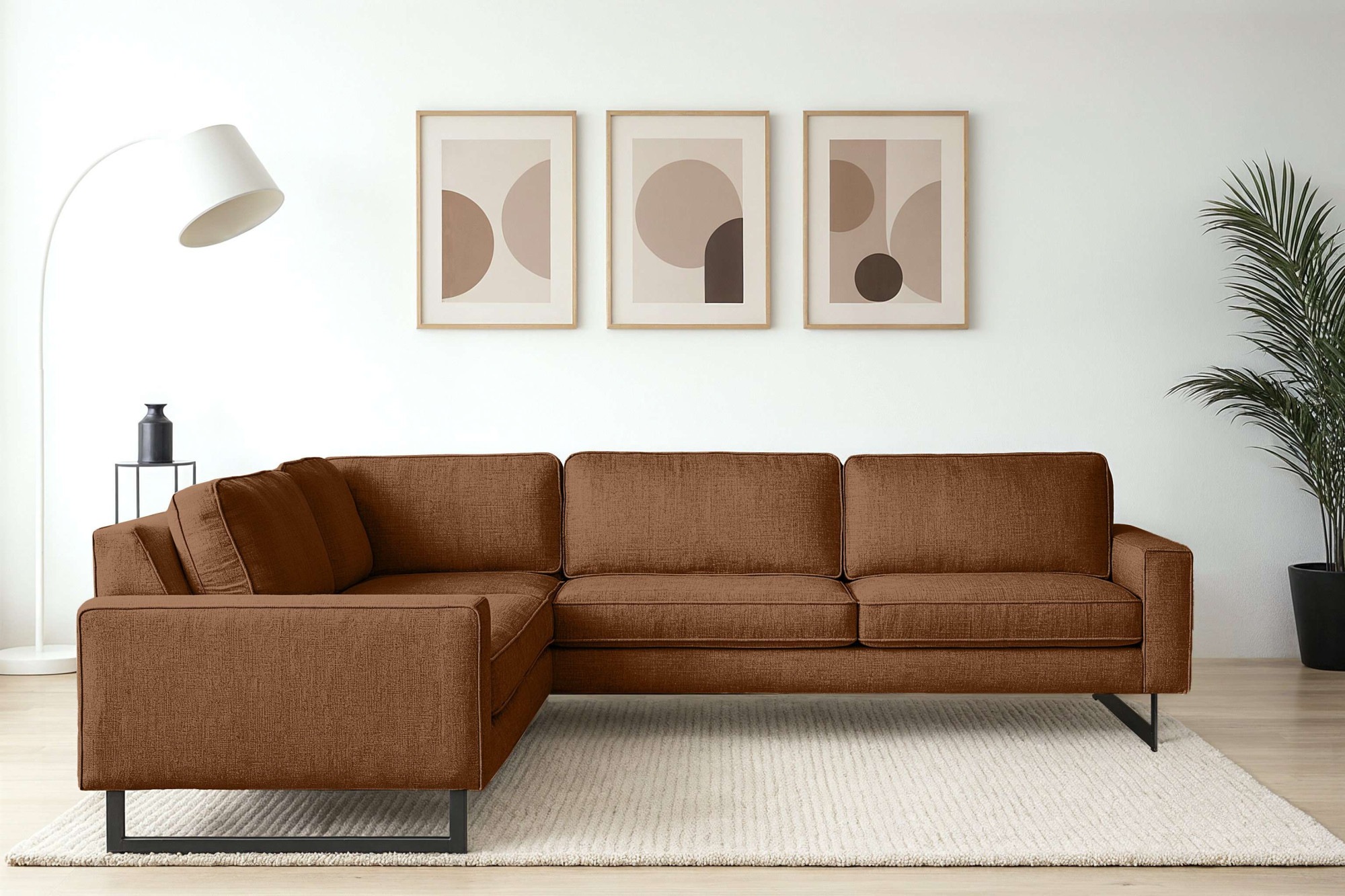 PLACES OF STYLE Ecksofa »Pinto, XXL, 250/290 cm, langer Schenkel, Ottomane« günstig online kaufen