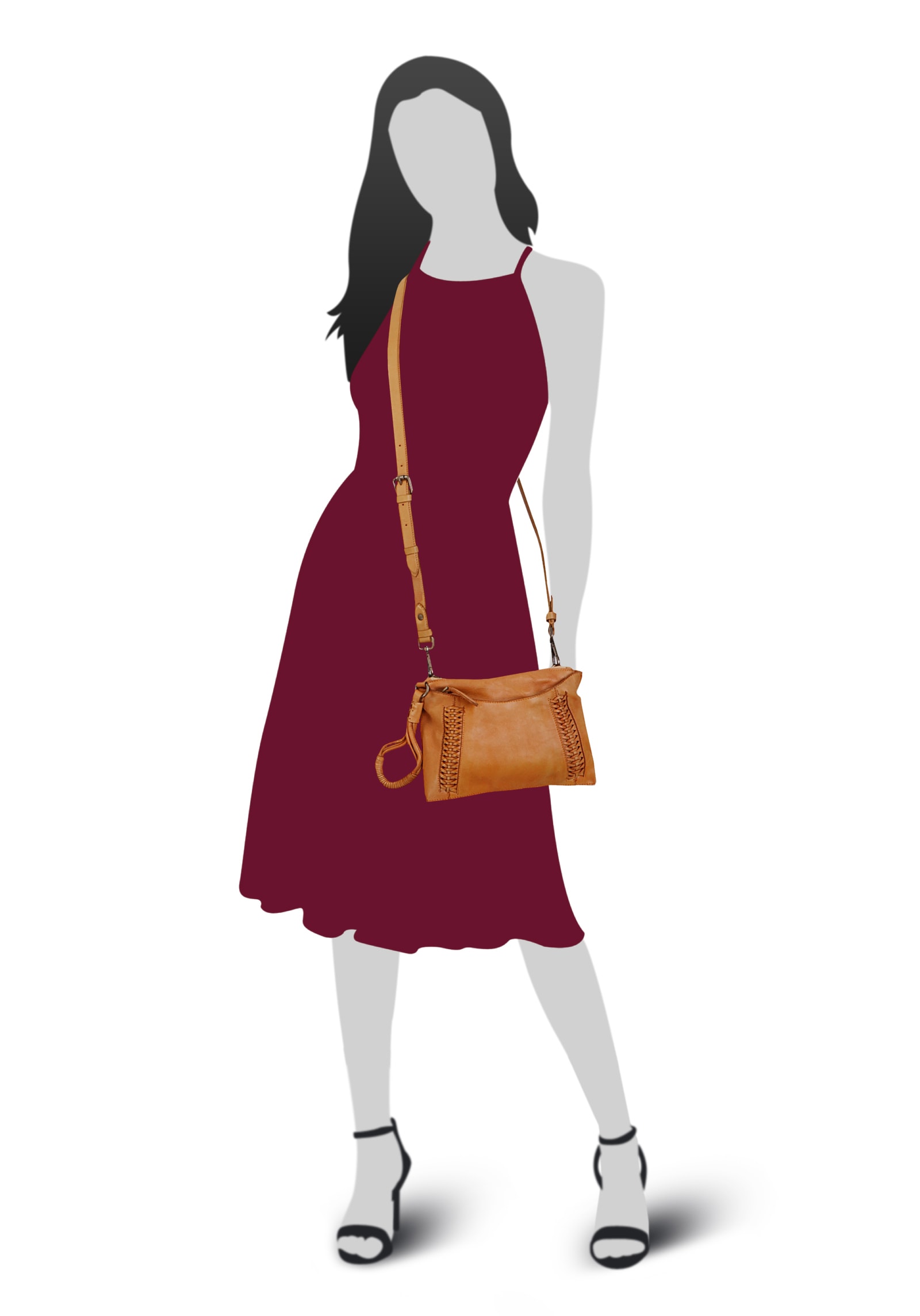 Samantha Look Umhängetasche echt Leder