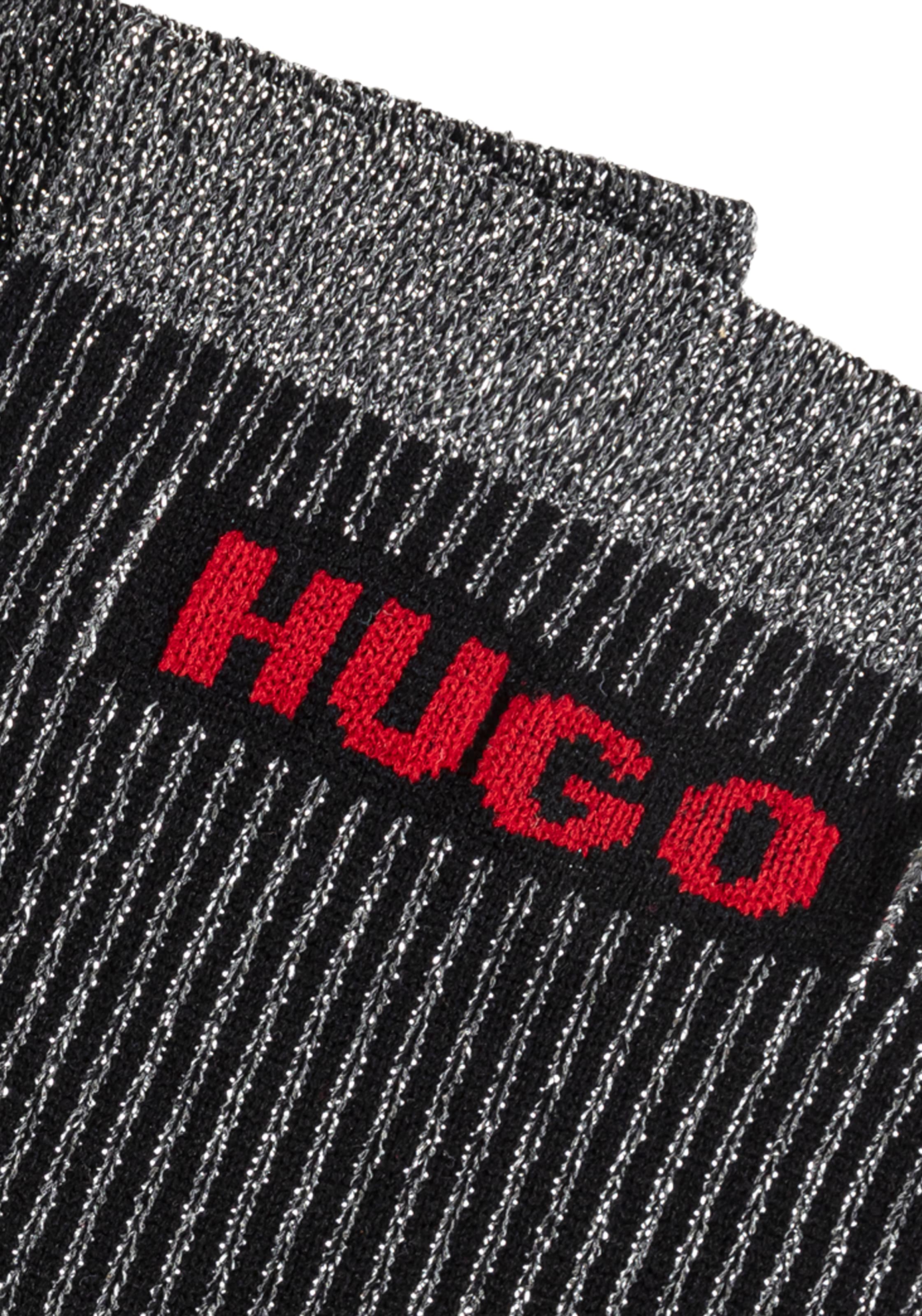 HUGO Underwear Freizeitsocken »2P QS RIB LUREX PA W« Packung, 2 Stk. tlg. mit glänzenden Fäden