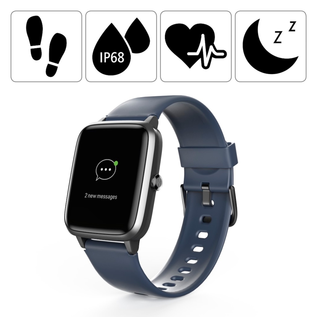Hama Smartwatch »Fitnesstracker wasserdicht, Herzfrequenz, Kalorienverbrauch, Schritte«