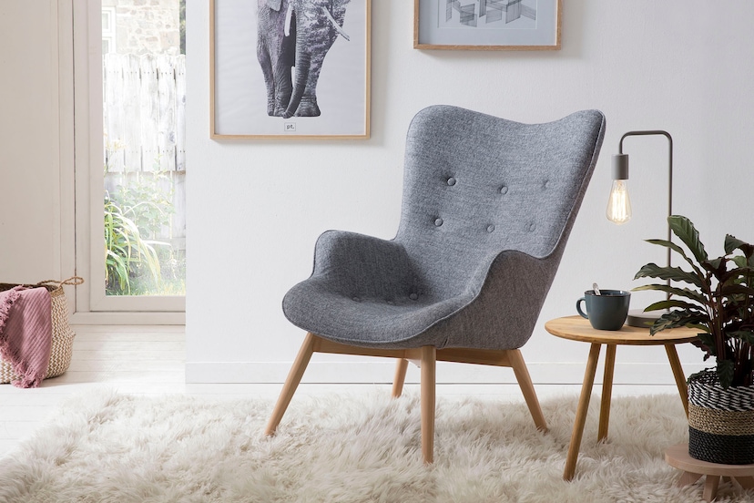ATLANTIC home collection Sessel »Kimmy«, mit Chenille-Bezug, frei im Raum  stellbar, hoher Sitzkomfort auf Rechnung bestellen