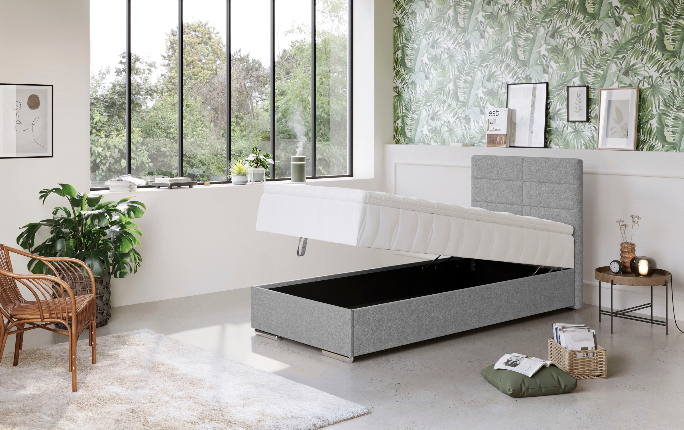 COTTA Boxbett »Tom«, mit Bettkasten, Topper und Zierkissen