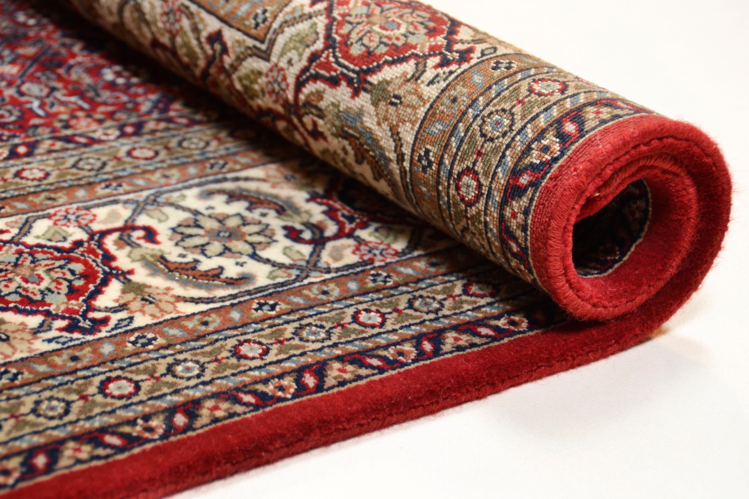 THEKO Orientteppich »Sirsa Seta Bidjar«, rechteckig, 12 mm Höhe, handgeknüpft, Material: 80% Wolle, 20% Seide, mit Fransen