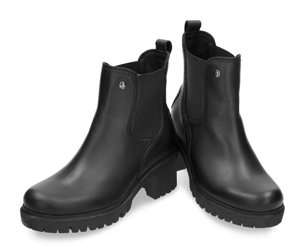 Panama Jack Chelseaboots »Pia«, Stiefelette, Schlupfschuh, Blockabsatz, mit Profilsohle