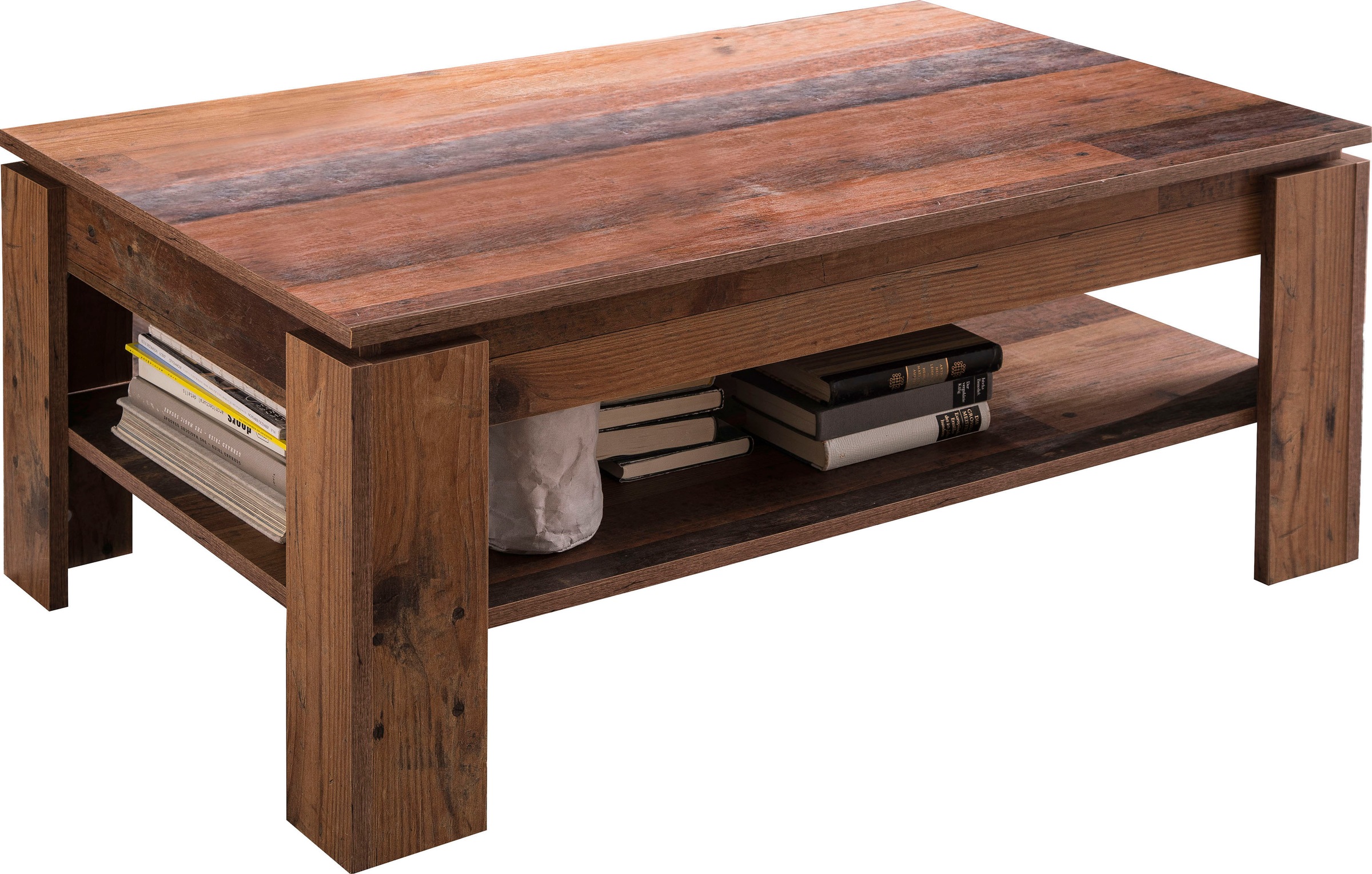 Couchtisch INOSIGN "Tanum", old wood, B:110cm H:47cm T:65cm, Tische, Couchtisch, Couchtisch mit 1 offenem Fach - (B/T/H) 110/65/47 cm