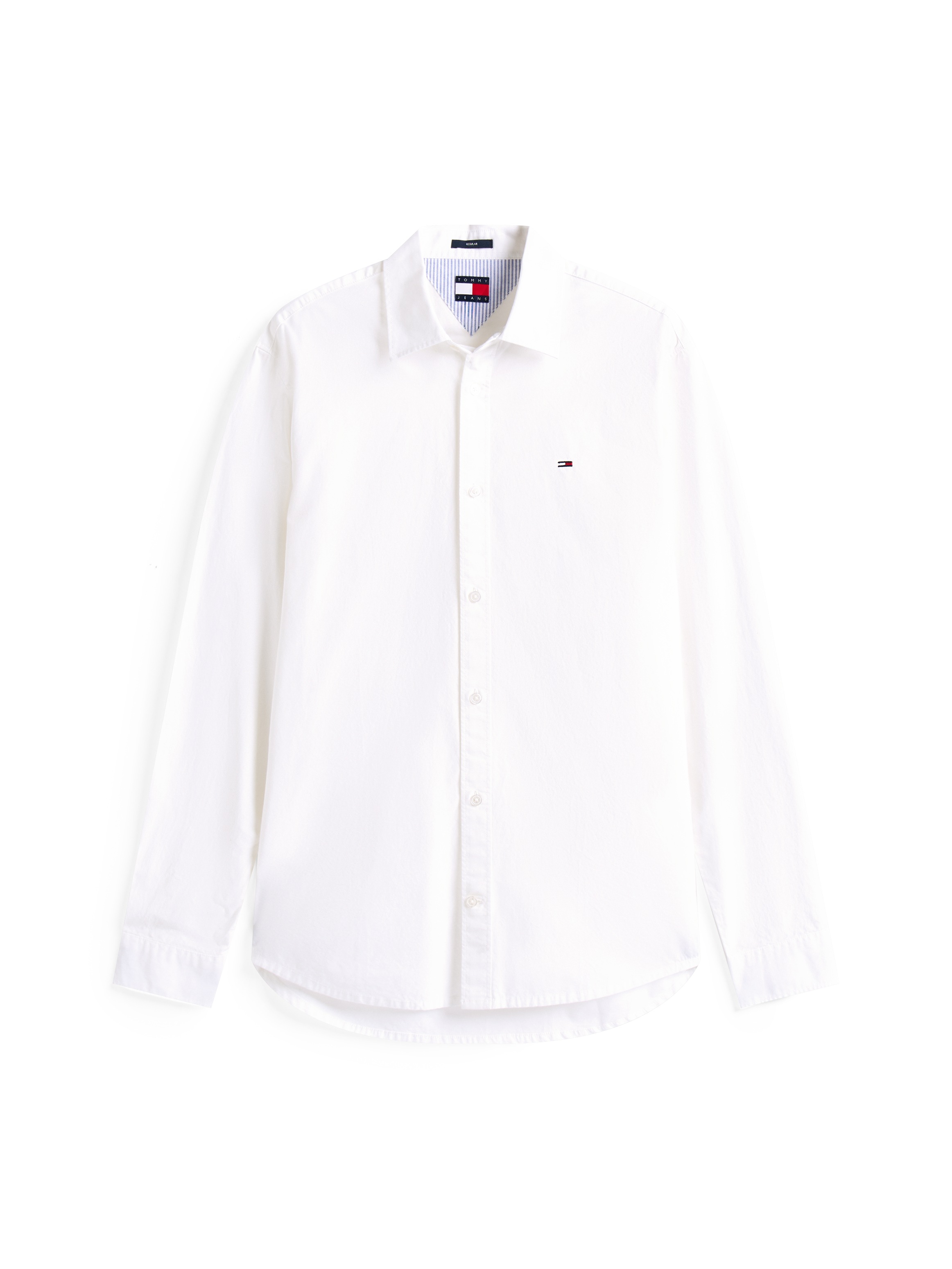 Tommy Jeans Langarmhemd »TJM POPLIN« Regular fit, Kentkragen