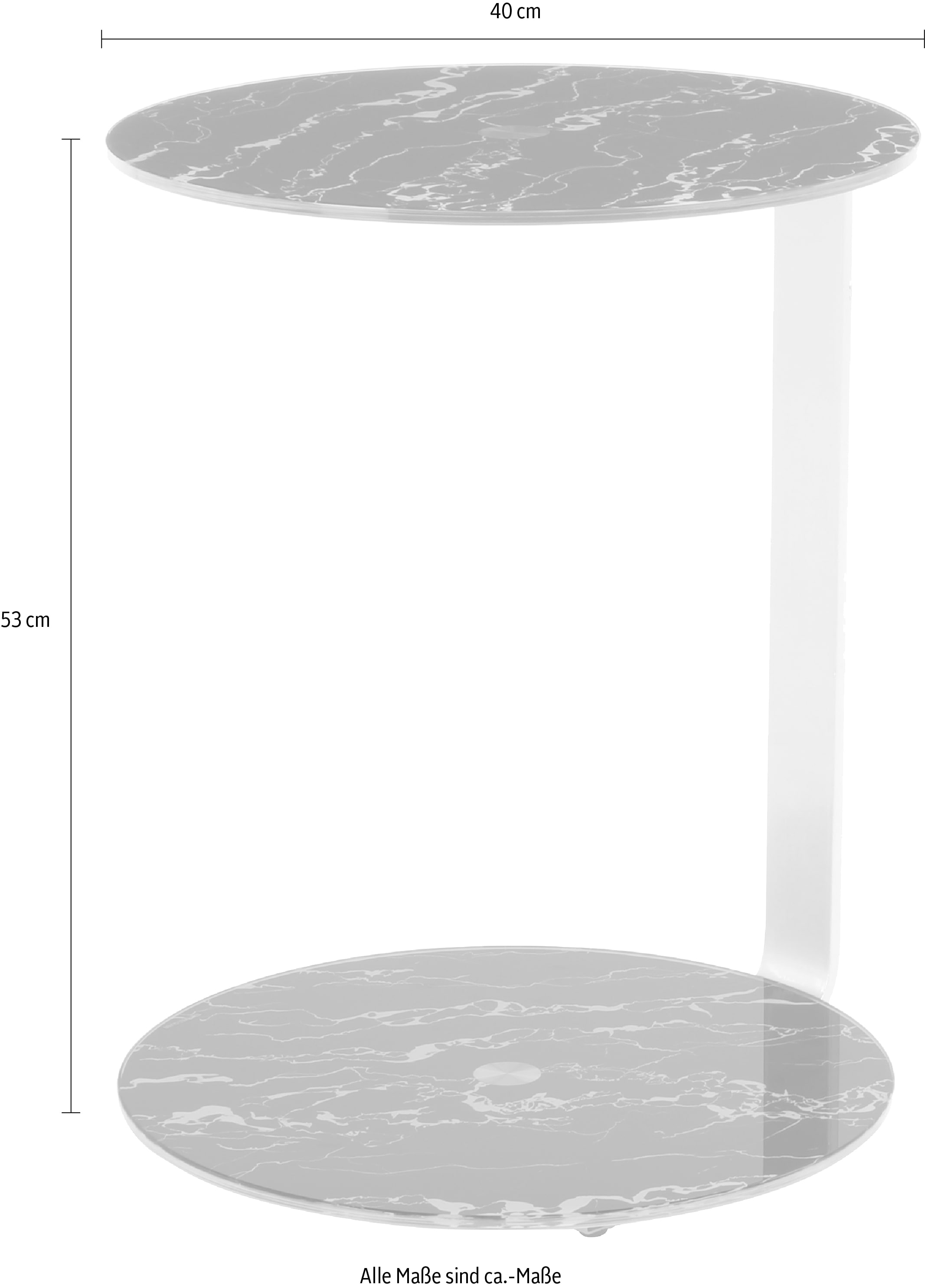 Kayoom Beistelltisch »Quentin 525, Sofa-Beistelltisch,mit Metallgestell«, (1 St.), Gestellfuß auch als Ablage, elegante Form und Farbvarianten