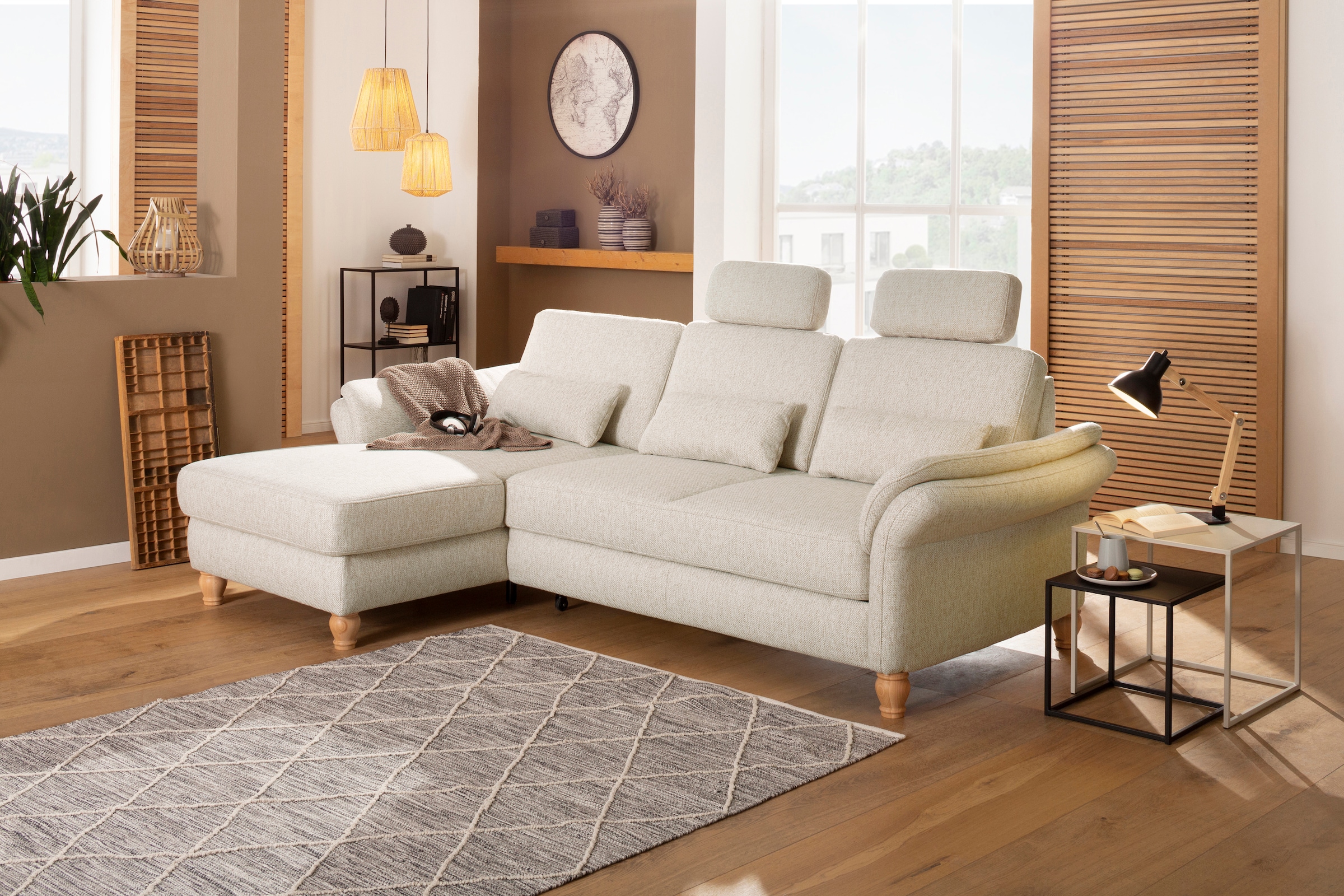 Home affaire Ecksofa »Palace L-Form« incl. Sitztiefenverstellung, wahlweise günstig online kaufen