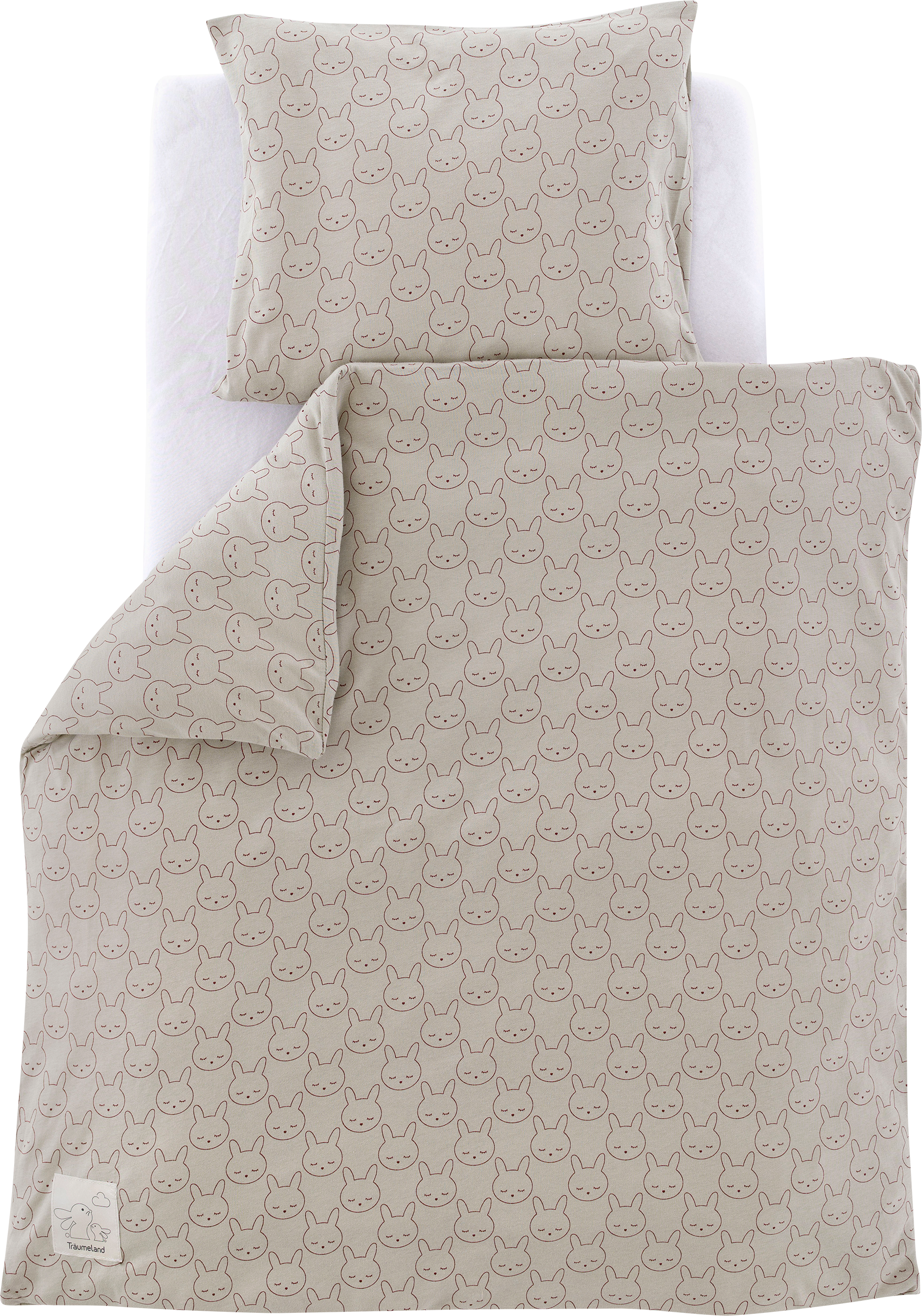 Träumeland Babybettwäsche »Jersey Kuschelhase«, mit Allover-Print günstig online kaufen