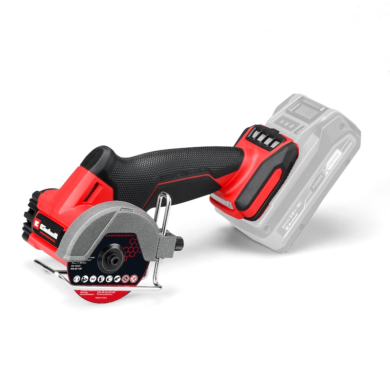 EINHELL Akku-Trennschleifer »TP-CO 18/76-C Li BL - Solo« ohne Akku und Ladegerät Schwarz, Rot, Grau LED-Licht für optimale Sicht auch in engen...