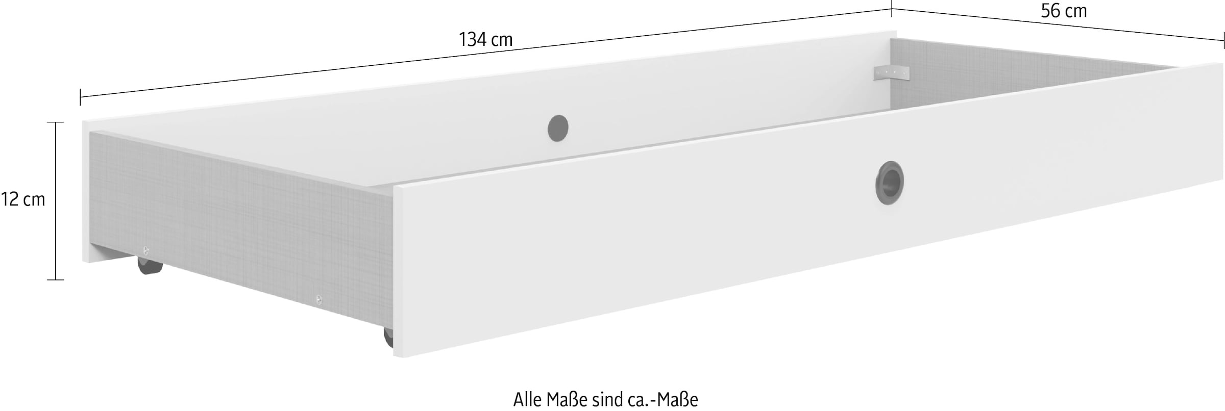 Wimex Bettschubkasten »Rügen«, Schublade auf Rollen für zusätzlichen Stauraum