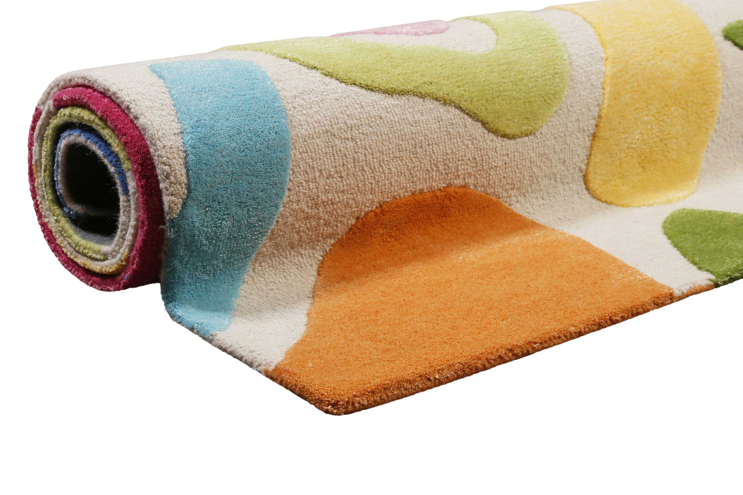 SMART KIDS Kinderteppich »Kimi« rechteckig 1,2 mm Höhe handgetuftet aus Naturfasern, bunt, abstraktes Design, Kinderzimmer