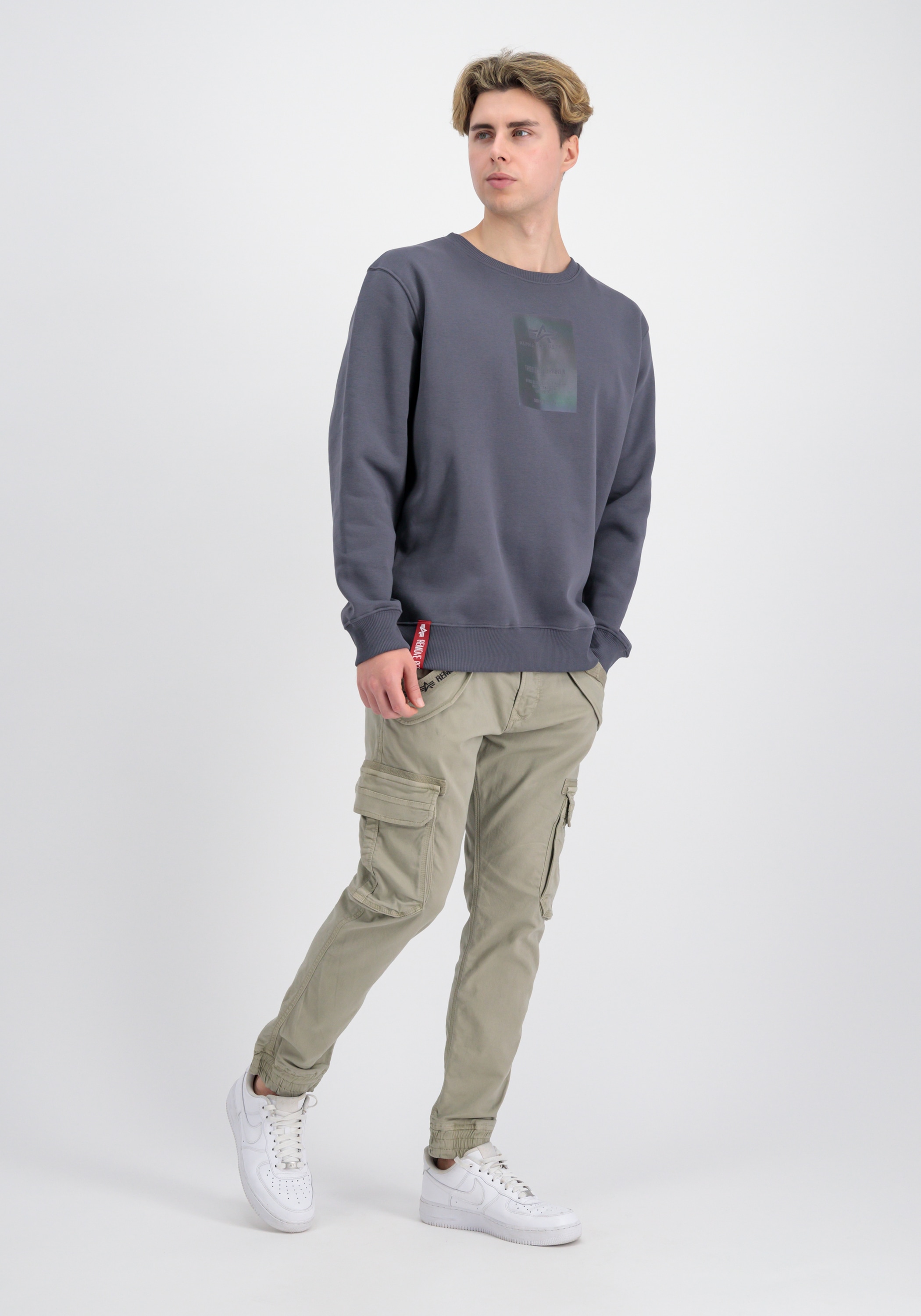 Alpha Industries Sweater »Alpha Industries Men - Sweatshirts Rainbow Refl. Label Sweater«