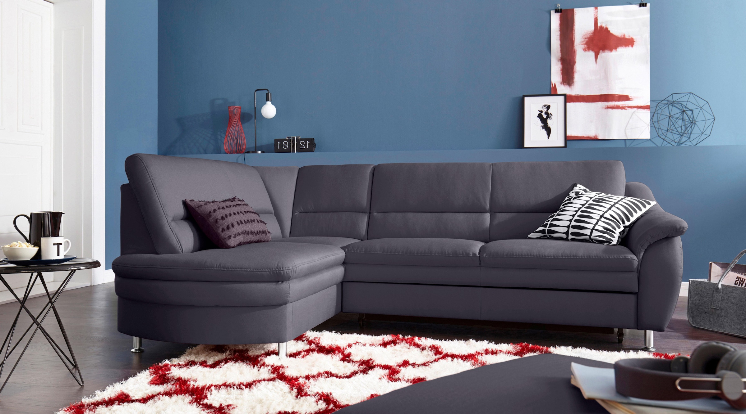 sit&more Ecksofa »Cardoso L-Form«, mit Federkern, wahlweise mit Bettfunktio günstig online kaufen